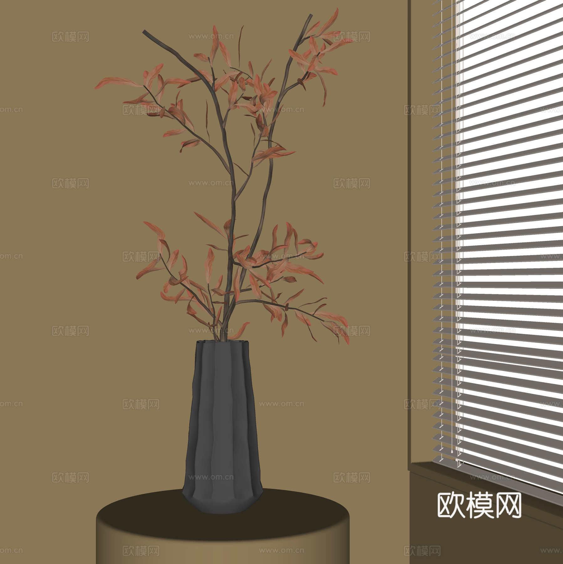 现代花瓶花艺su模型