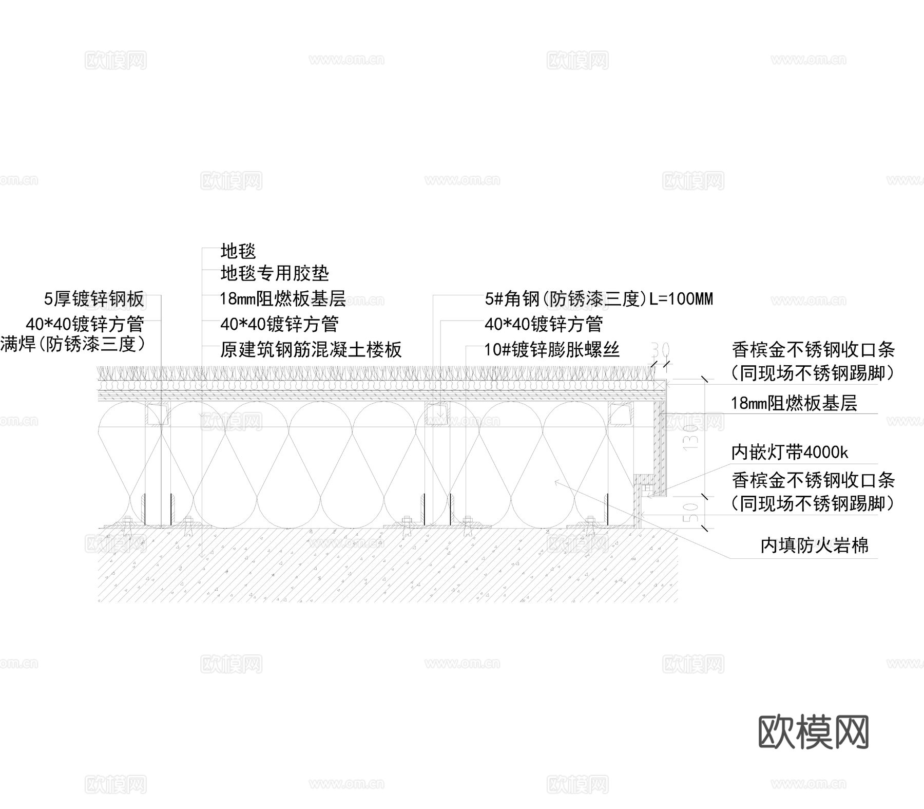 地毯节点 地毯工艺 地毯收口节点 地毯铺贴节点 地毯cad施工图cad施工图