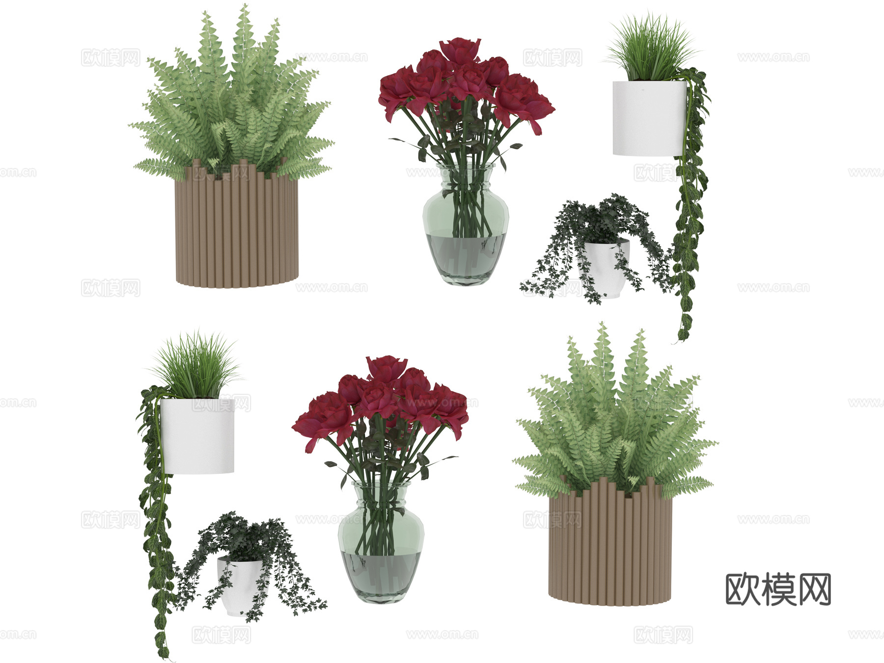 绿色植物 盆栽3d模型