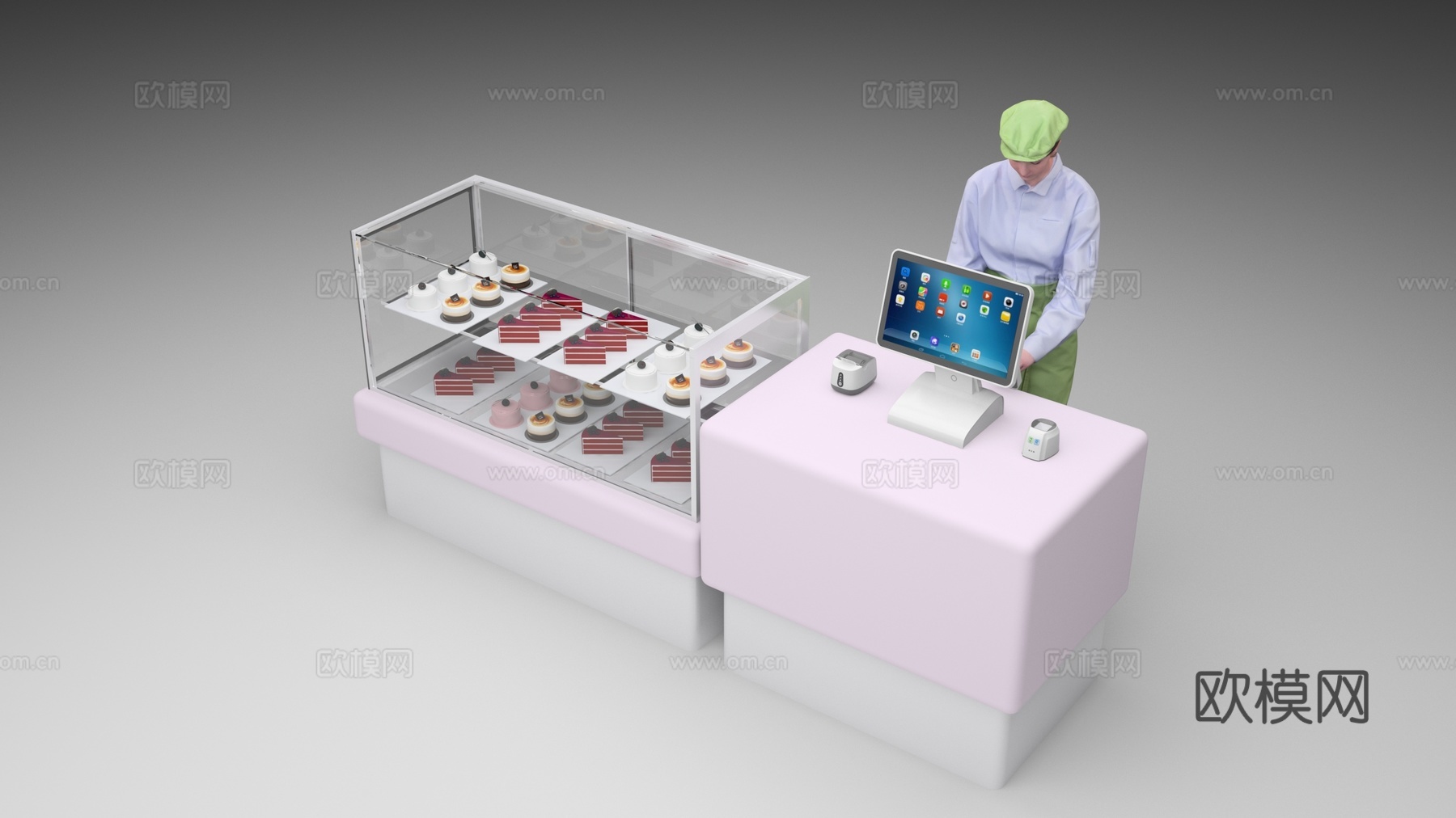 蛋糕店前台3d模型