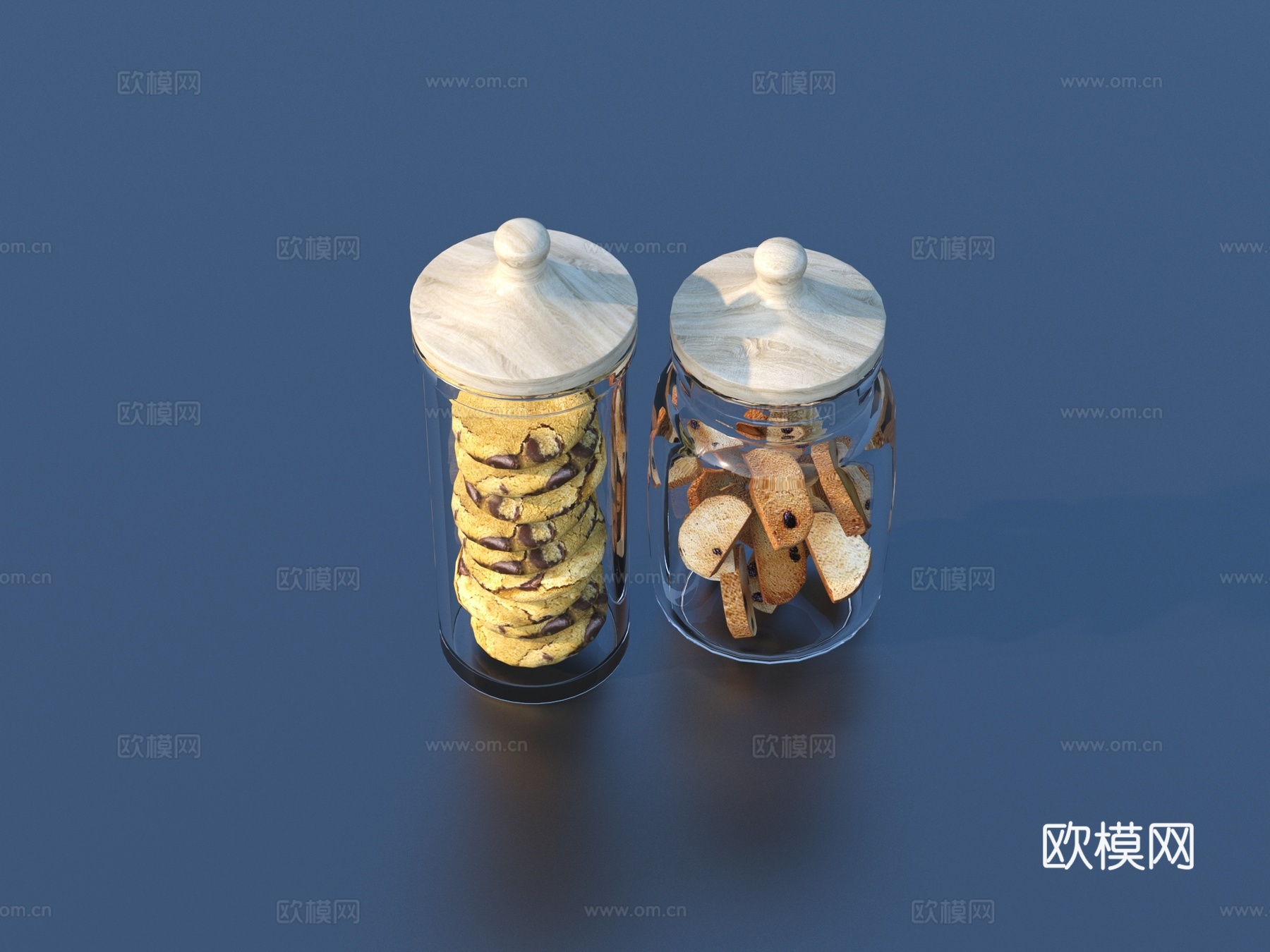 罐装零食 玻璃罐 休闲零食3d模型