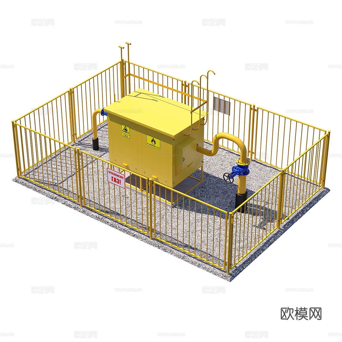 现代水力压裂气控站3d模型