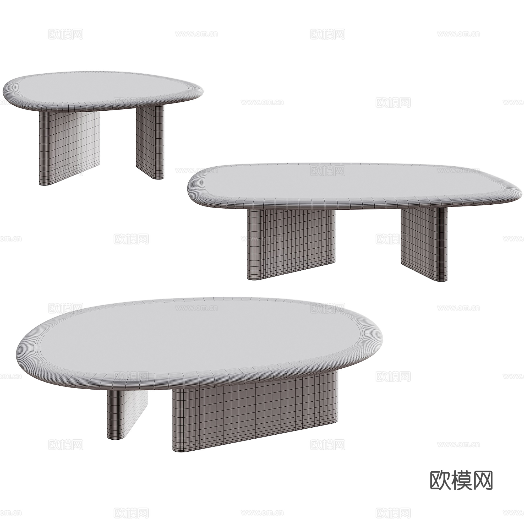 现代极简茶几3d模型