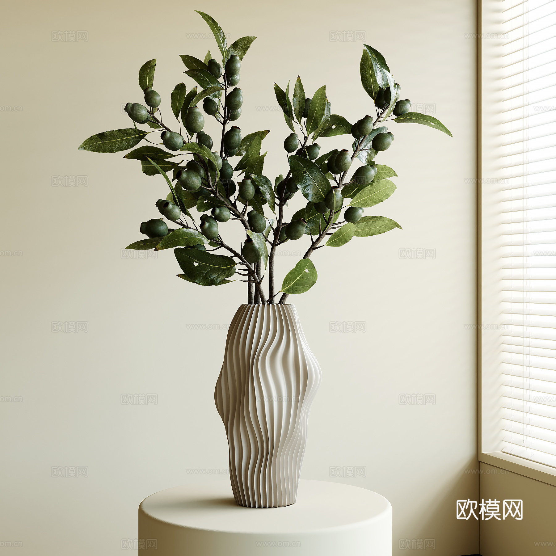现代花瓶花艺3d模型