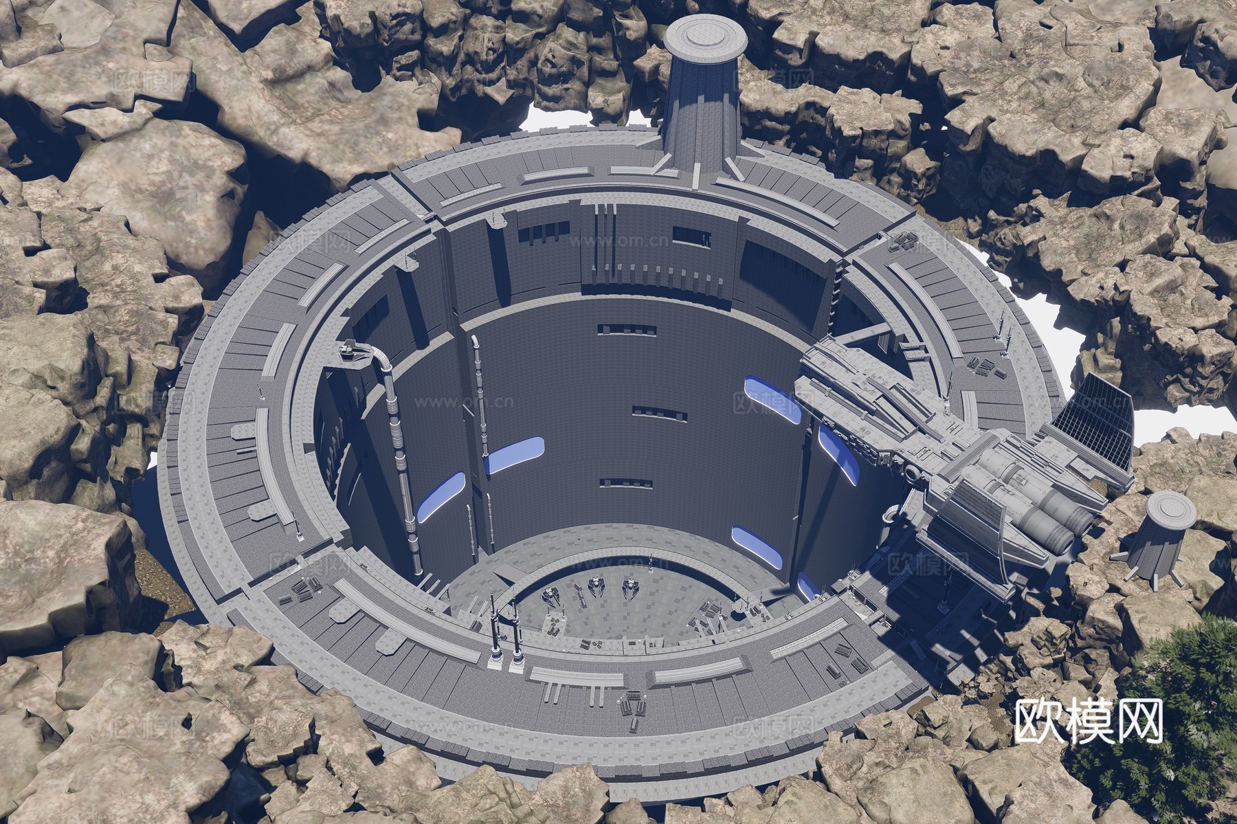 山地基地3d模型
