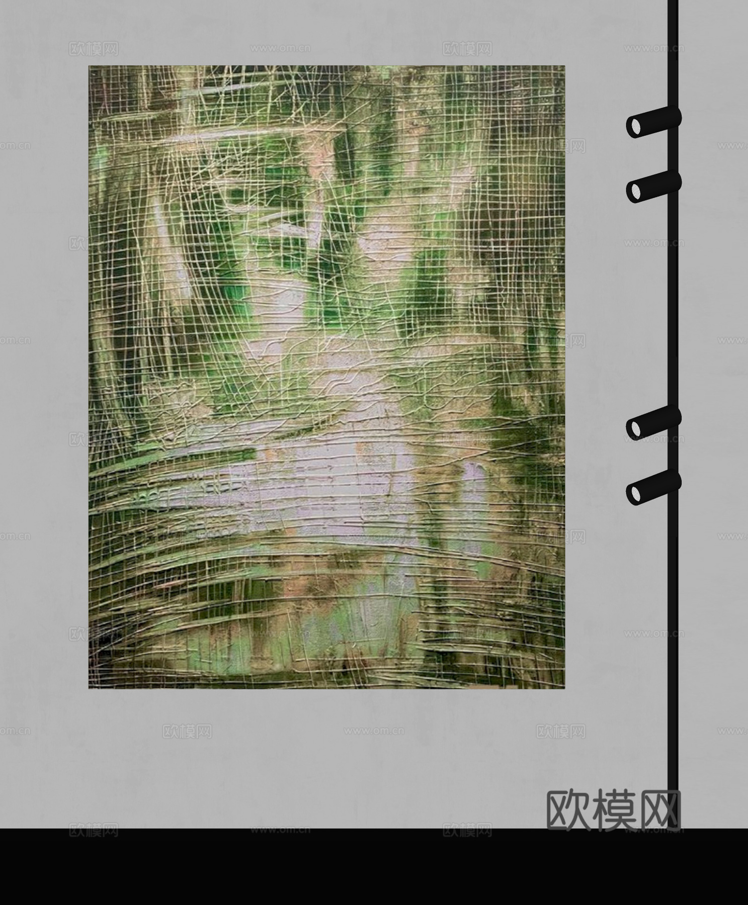 侘寂风装饰画su模型