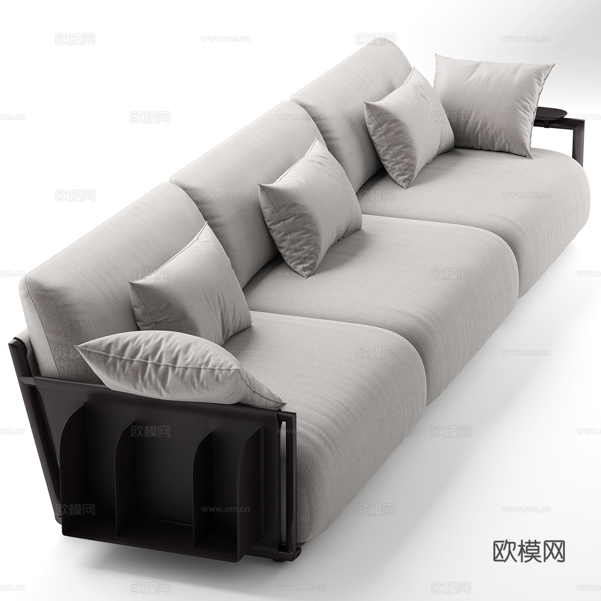现代布艺沙发  休闲沙发 三人沙发3d模型