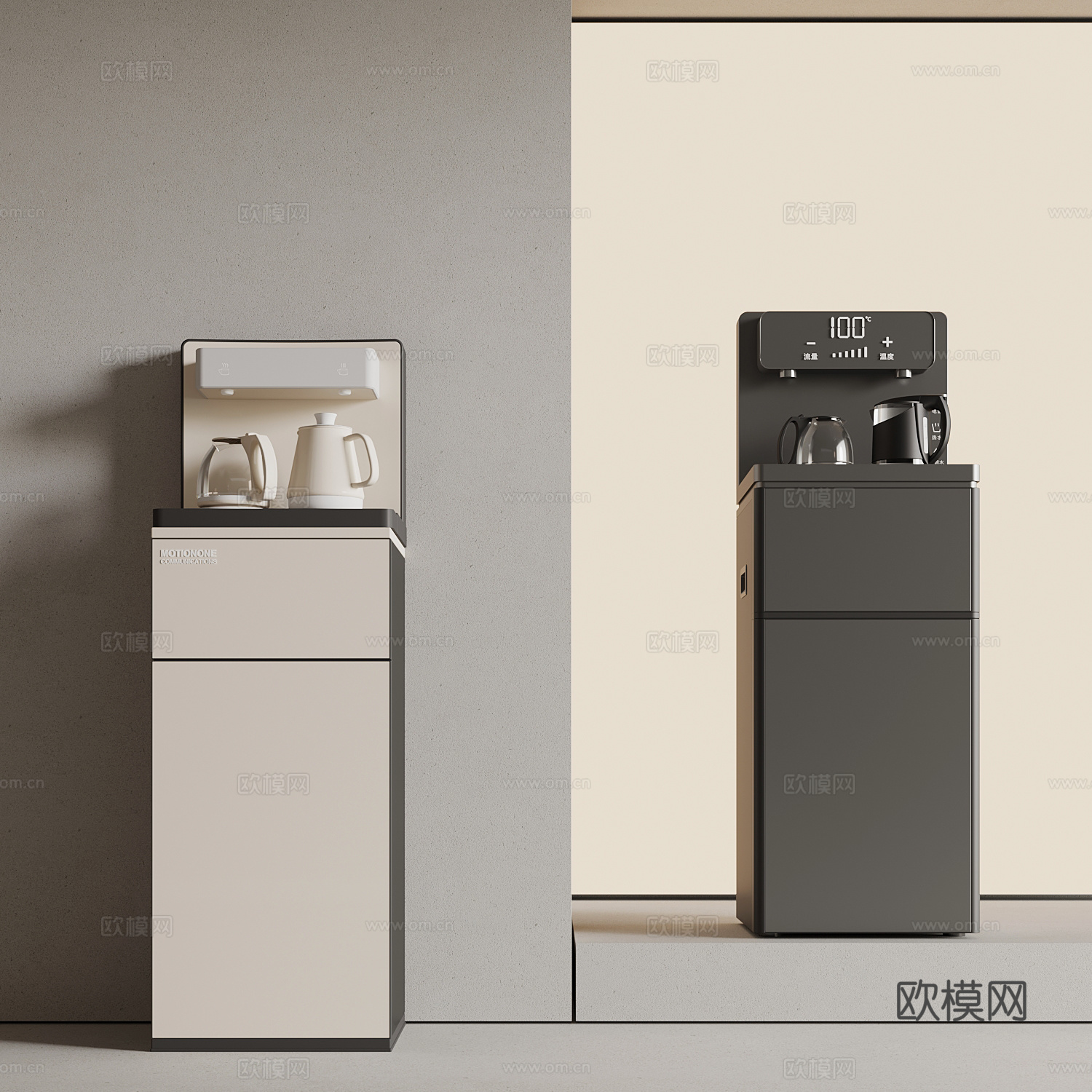 现代饮水机su模型