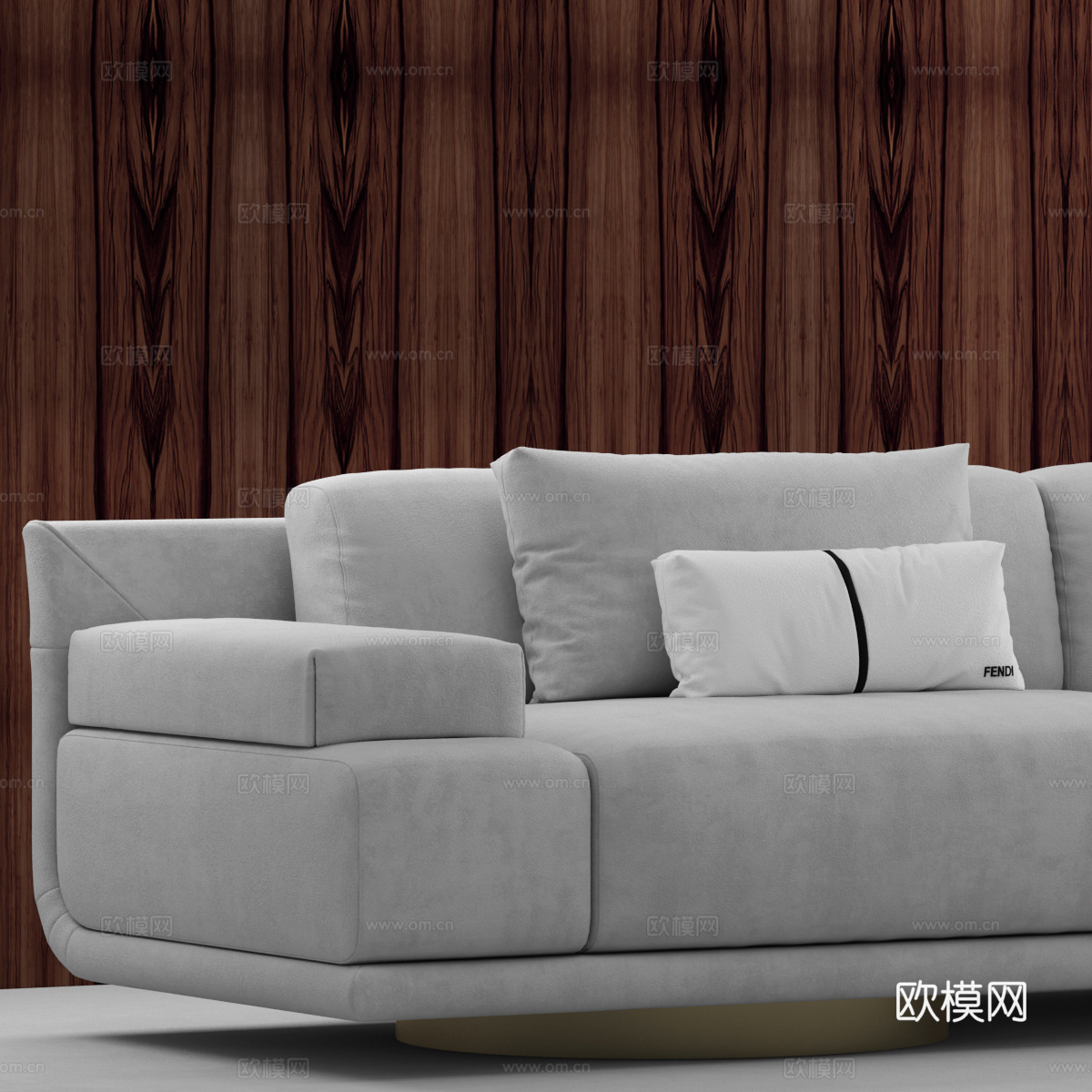 现代极简沙发 布艺沙发  直排沙发 家用沙发3d模型
