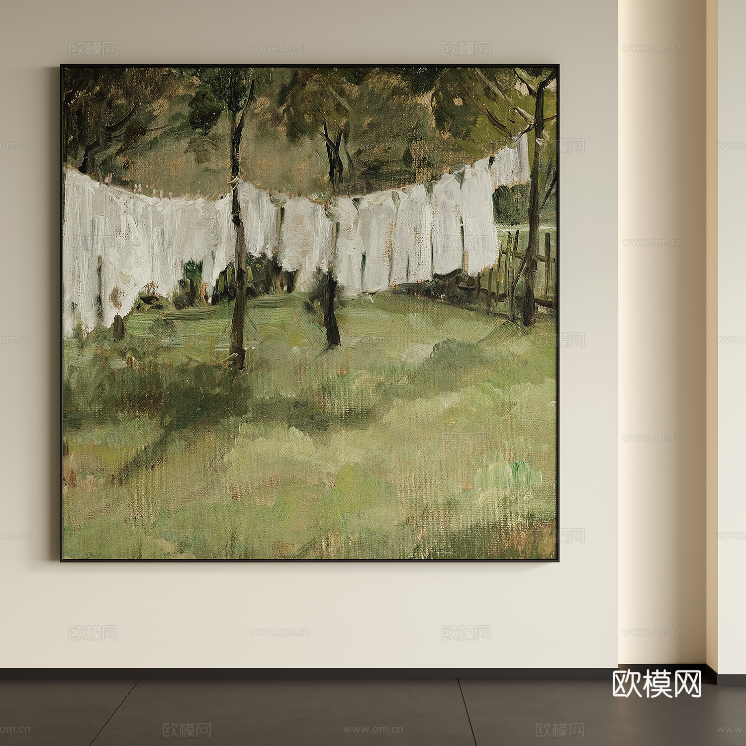 中古风装饰画su模型