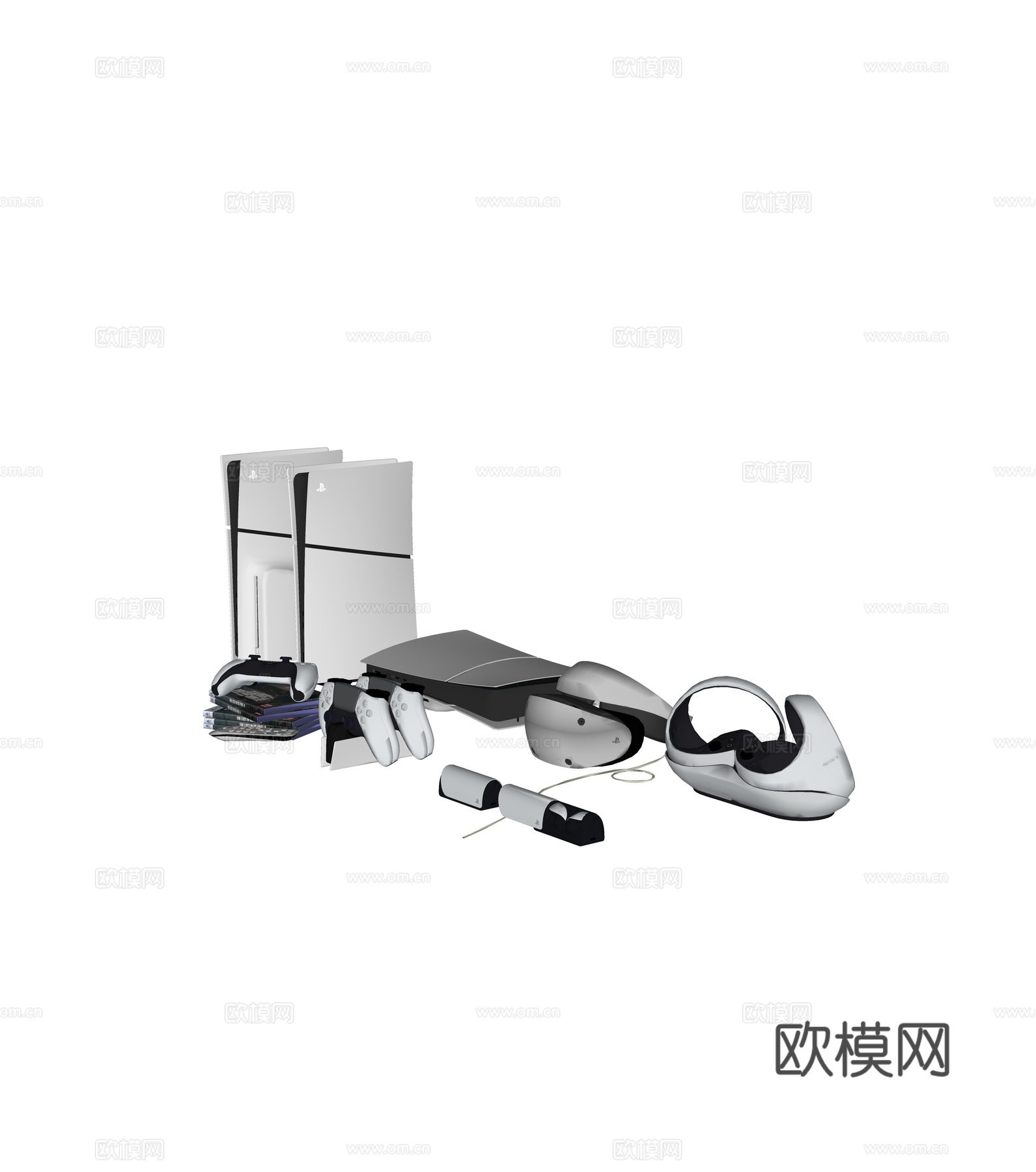 现代游戏机装备集合su模型