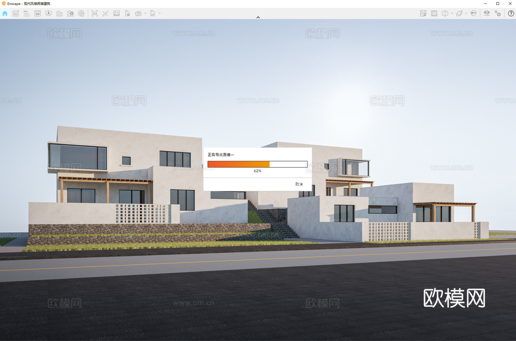 现代别墅建筑 乡村别墅 自建房建筑 独栋别墅su模型