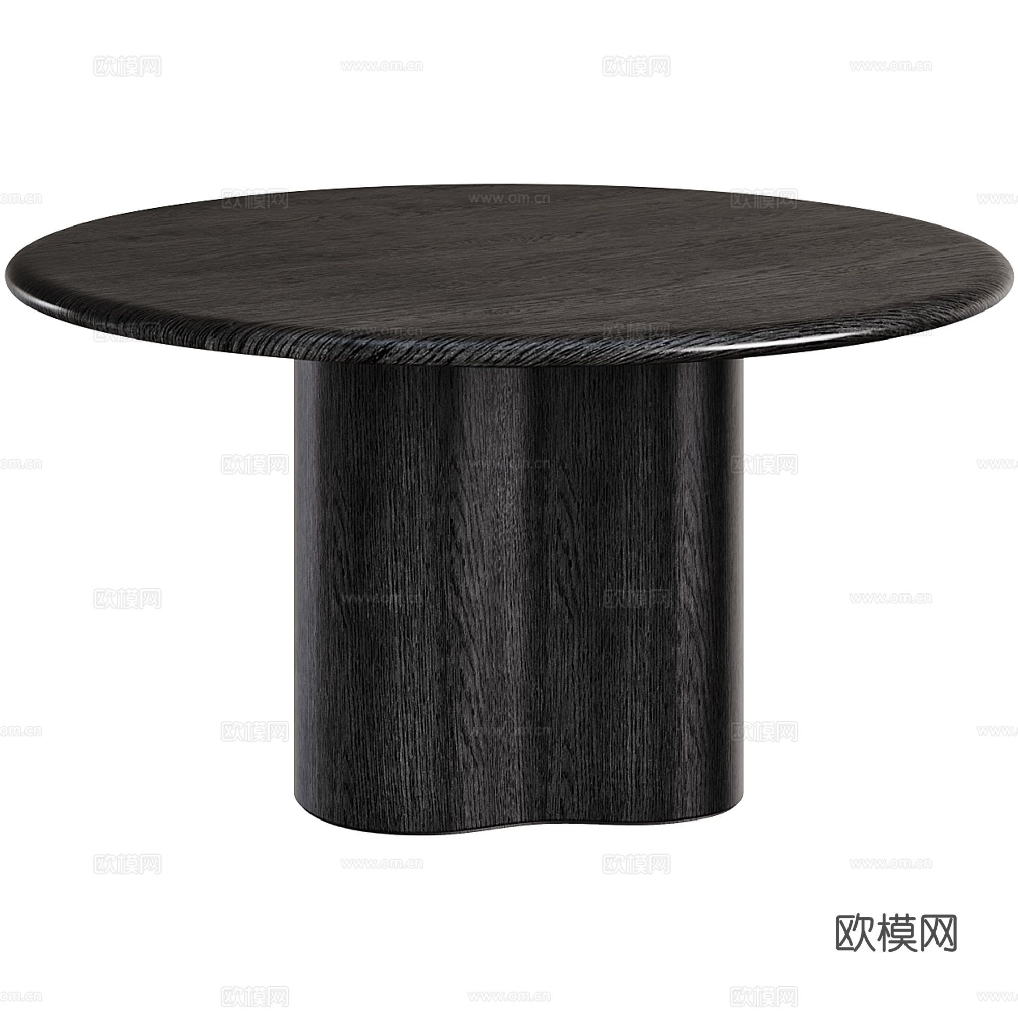 现代原木茶几3d模型