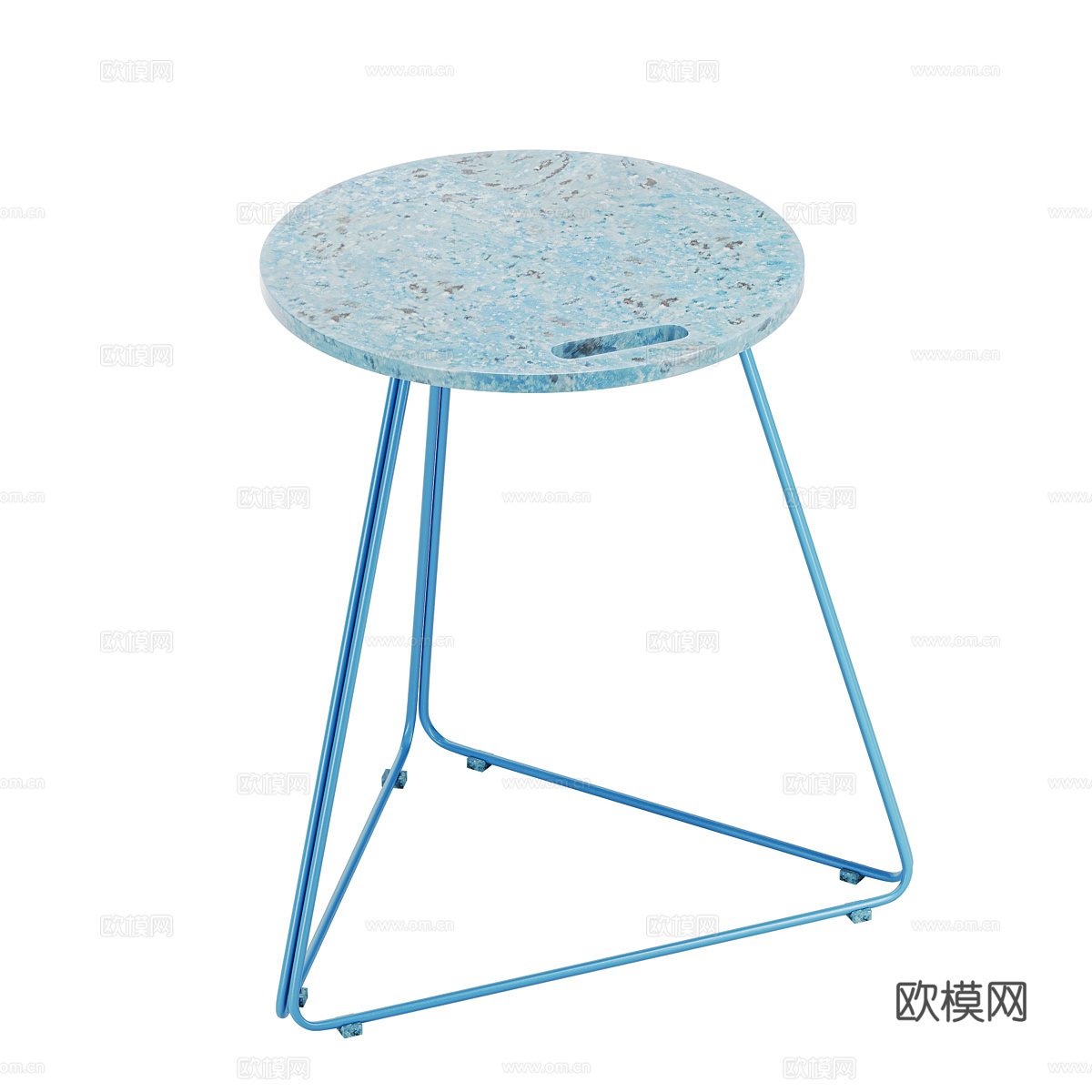 现代意式极简不锈钢吧台椅3d模型