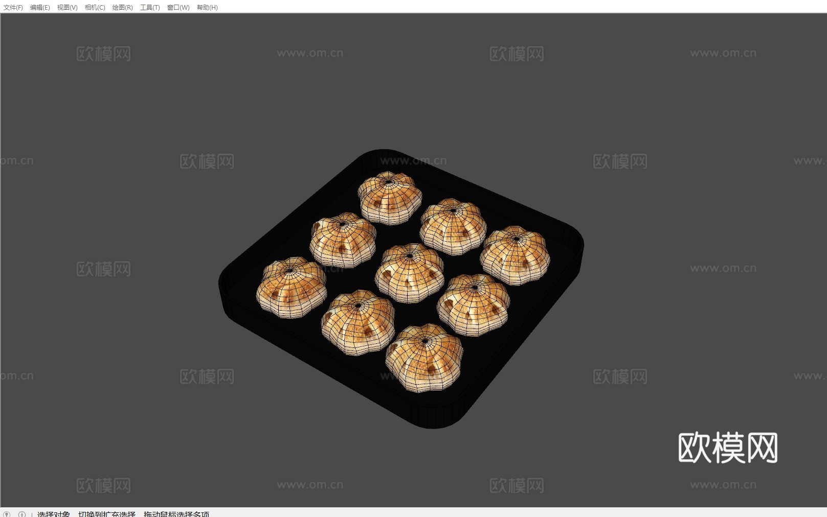大饼 面包 饼干 食物su模型