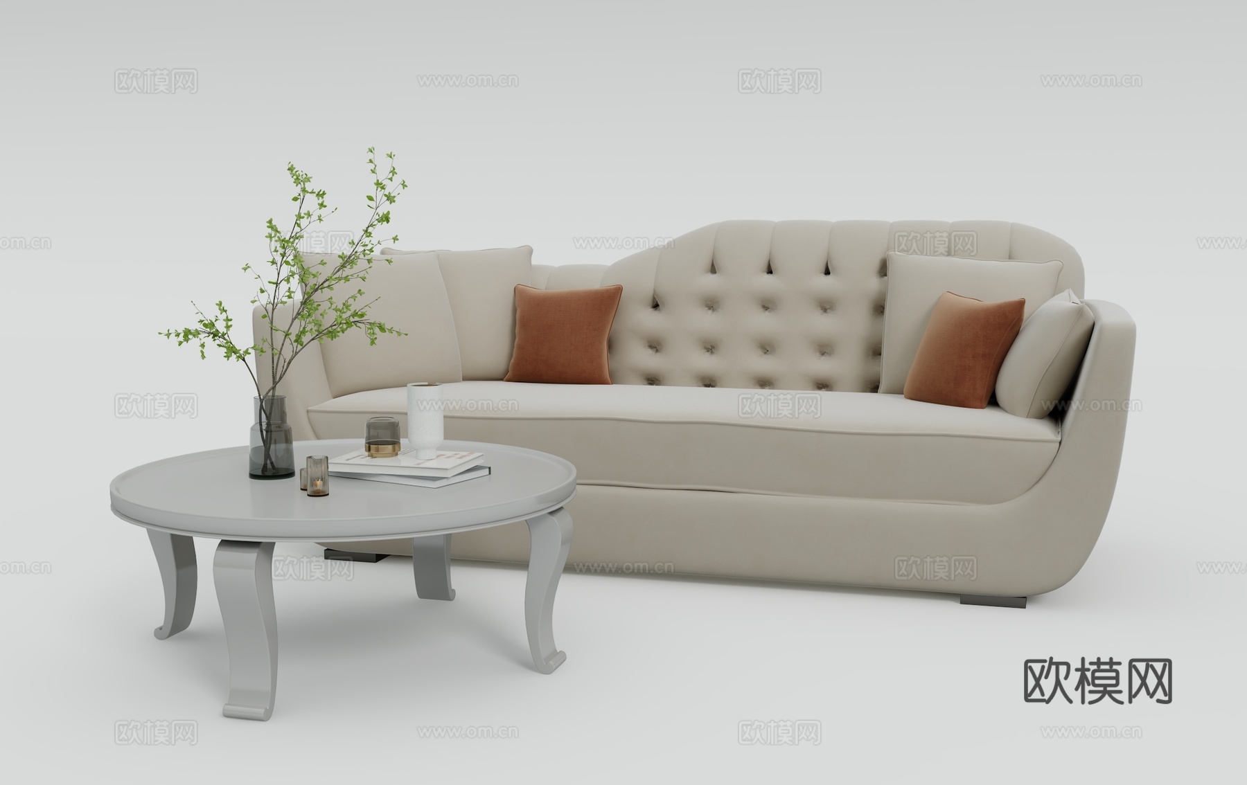 现代沙发茶几3d模型