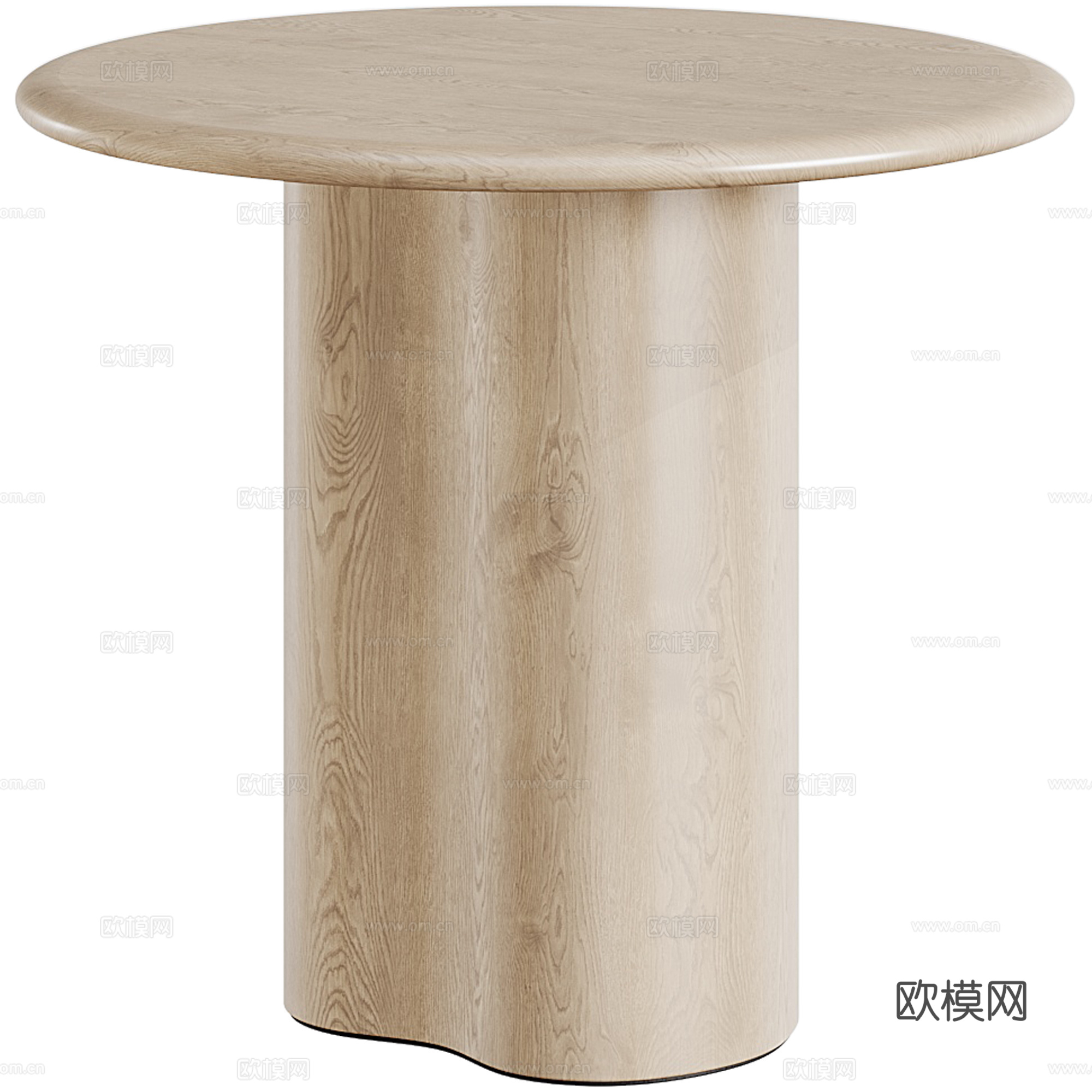 现代原木茶几3d模型