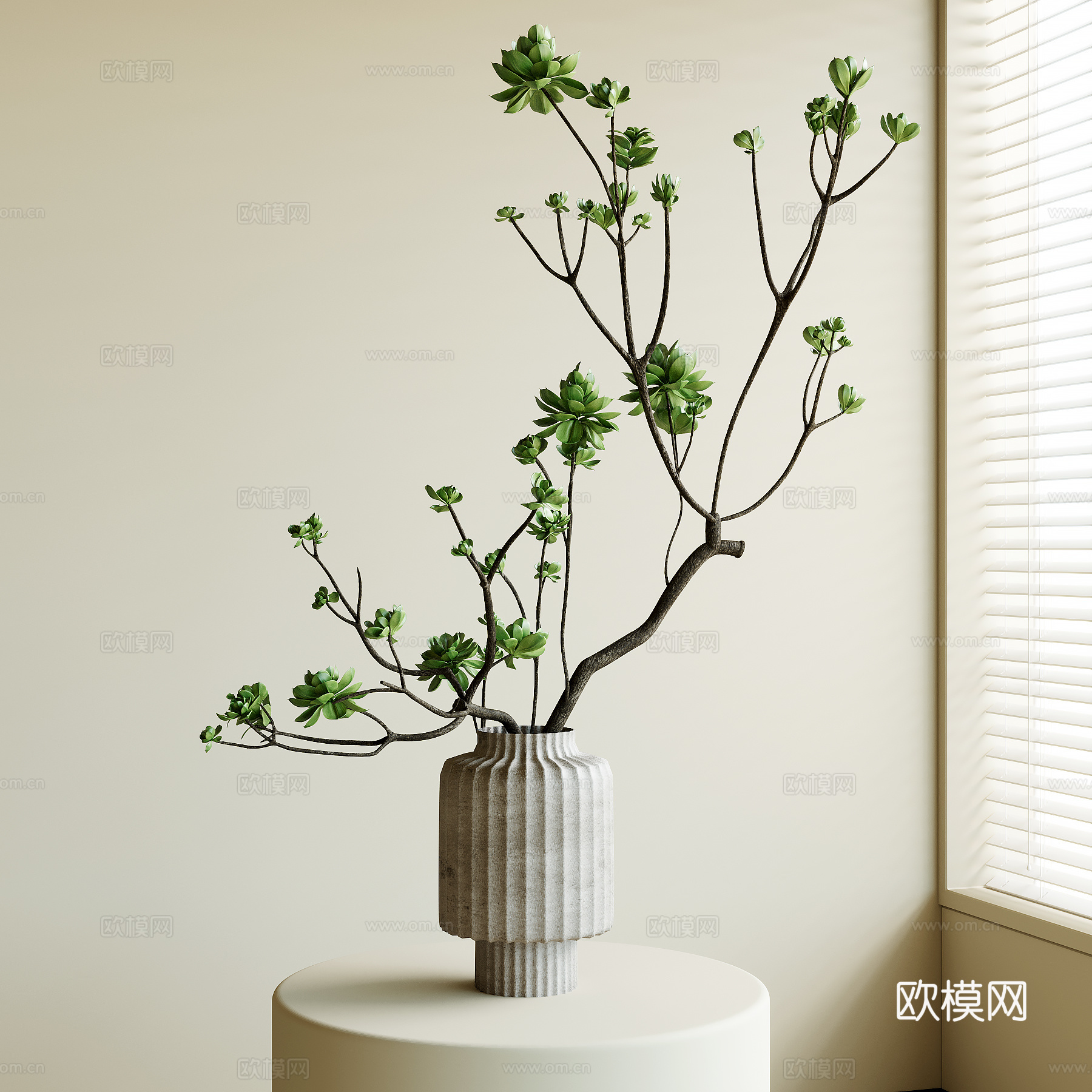 现代花瓶花艺3d模型