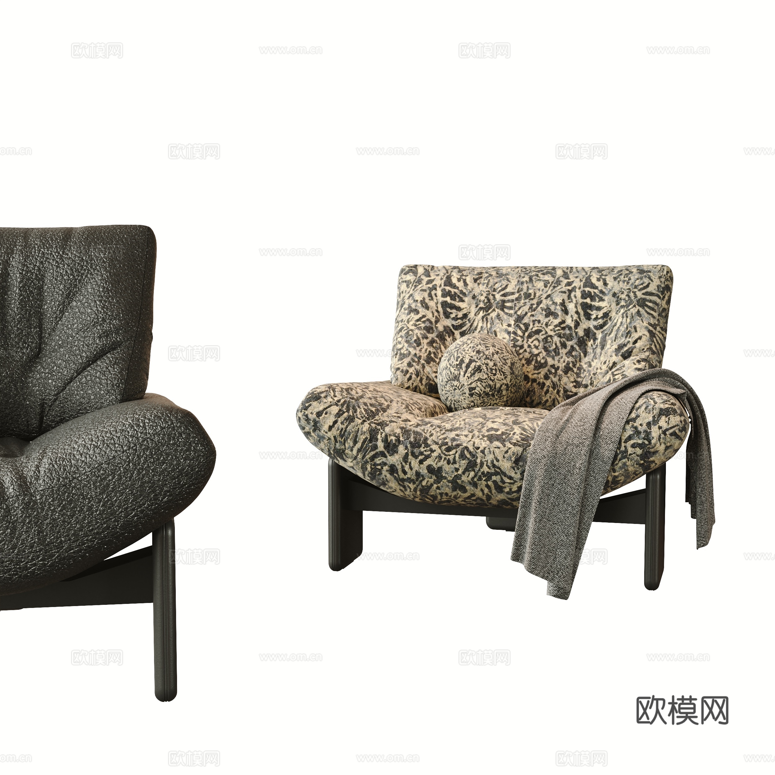 现代休闲椅 亚克力椅 休闲椅 沙发椅 书椅 现代休闲椅su模型
