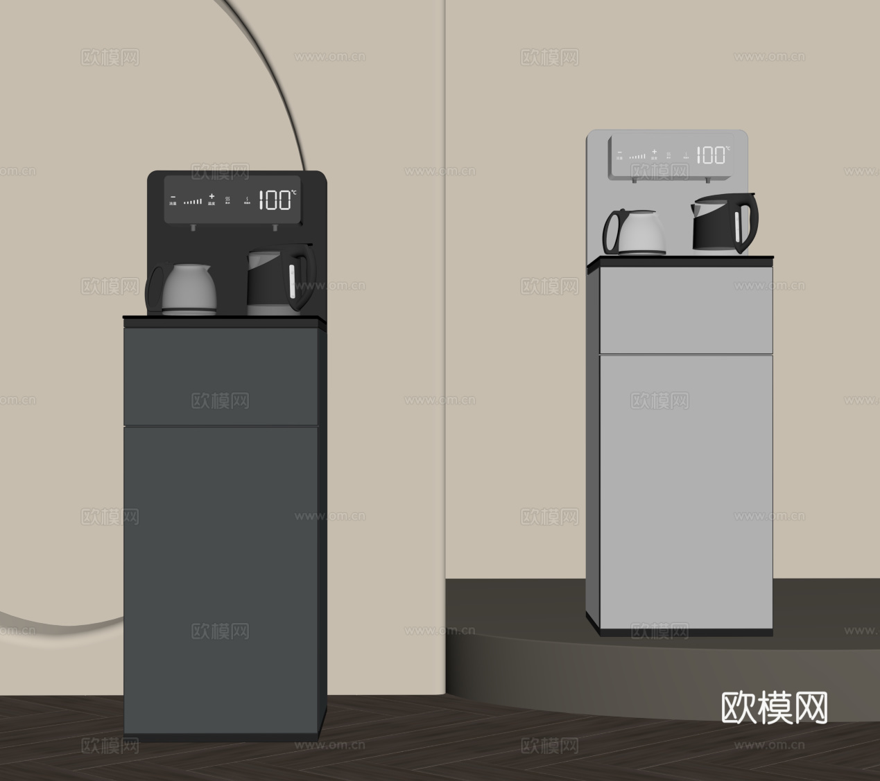 现代饮水机su模型