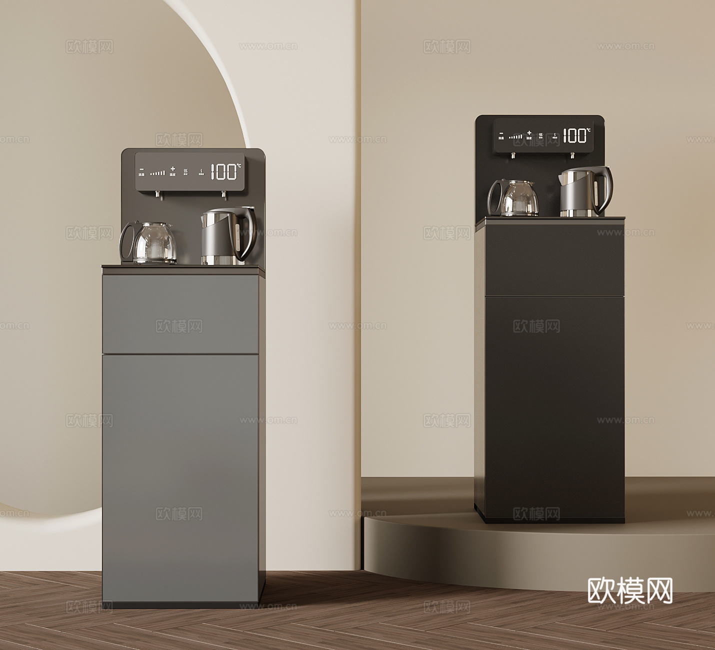 现代饮水机su模型