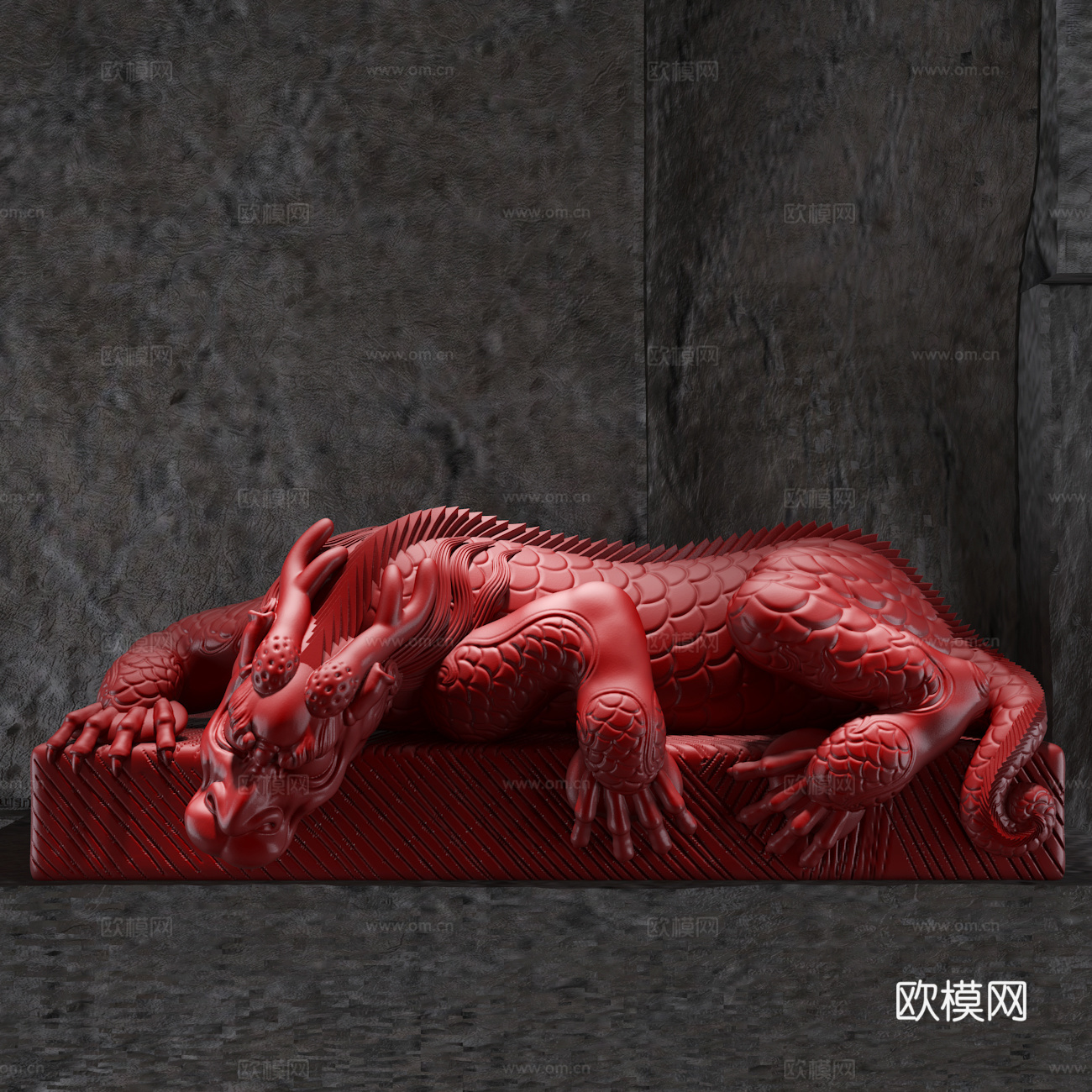 现代新中式镇水兽雕塑风水摆件3d模型