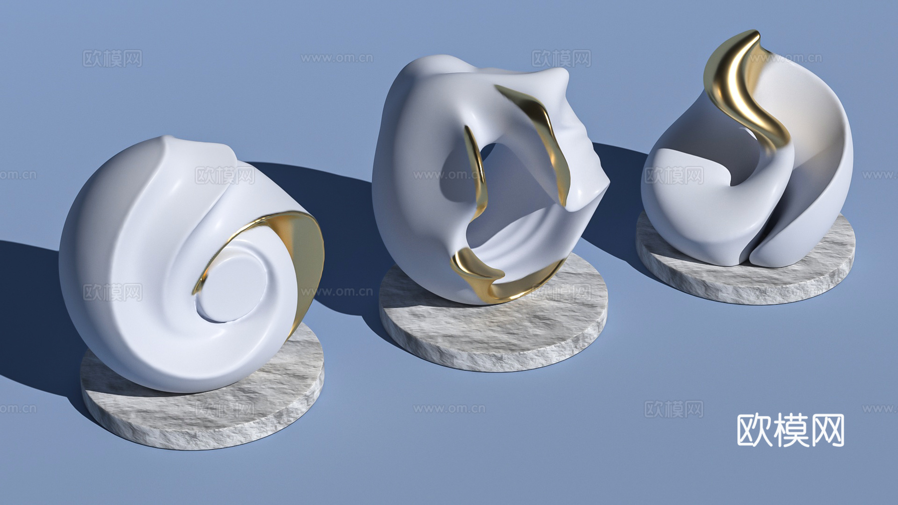 贝壳雕塑手办艺术装置摆件盲盒潮玩3d模型