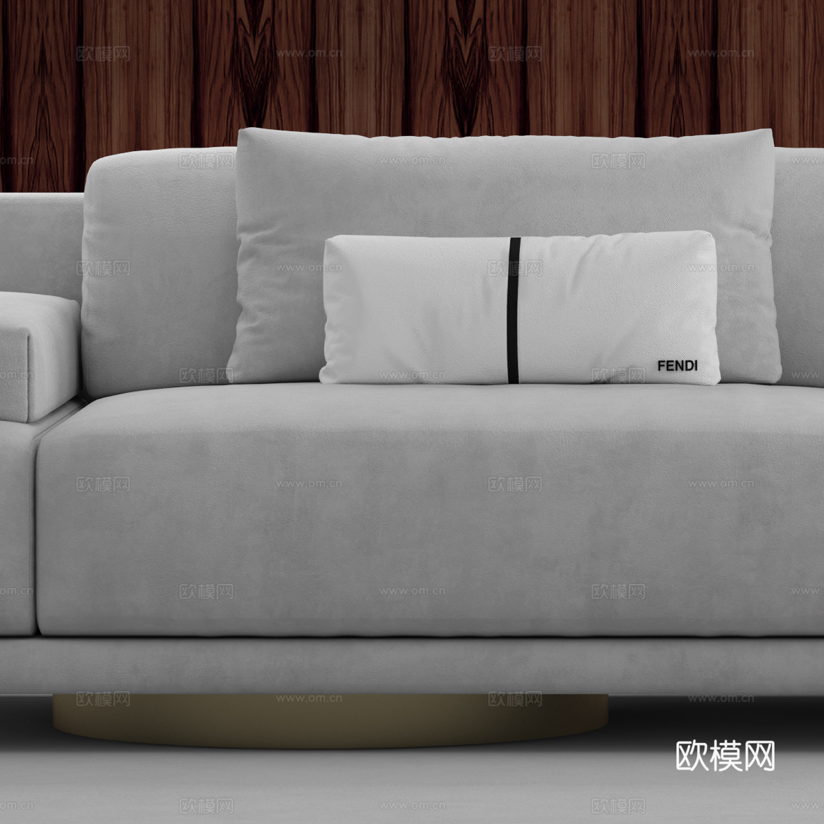 现代极简沙发 布艺沙发  直排沙发 家用沙发3d模型