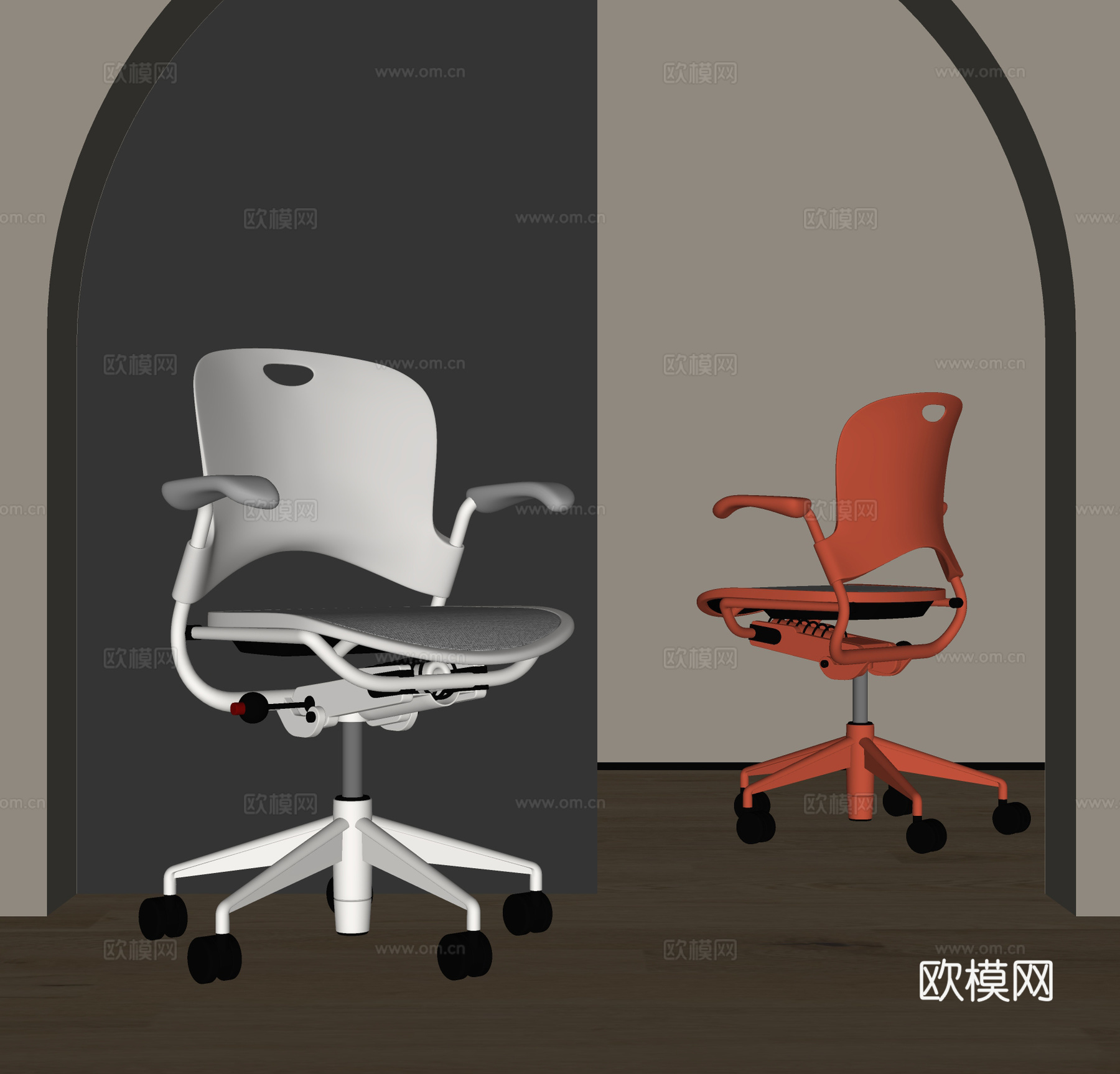 现代办公椅su模型