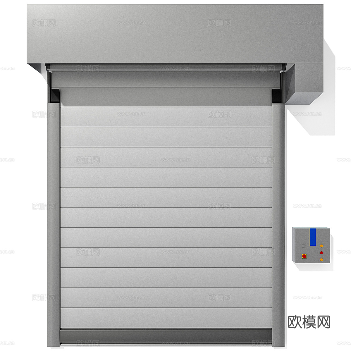 现代意式车库门3d模型
