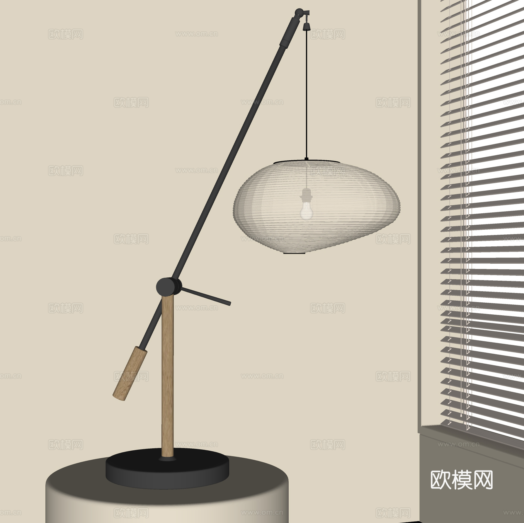 现代台灯su模型