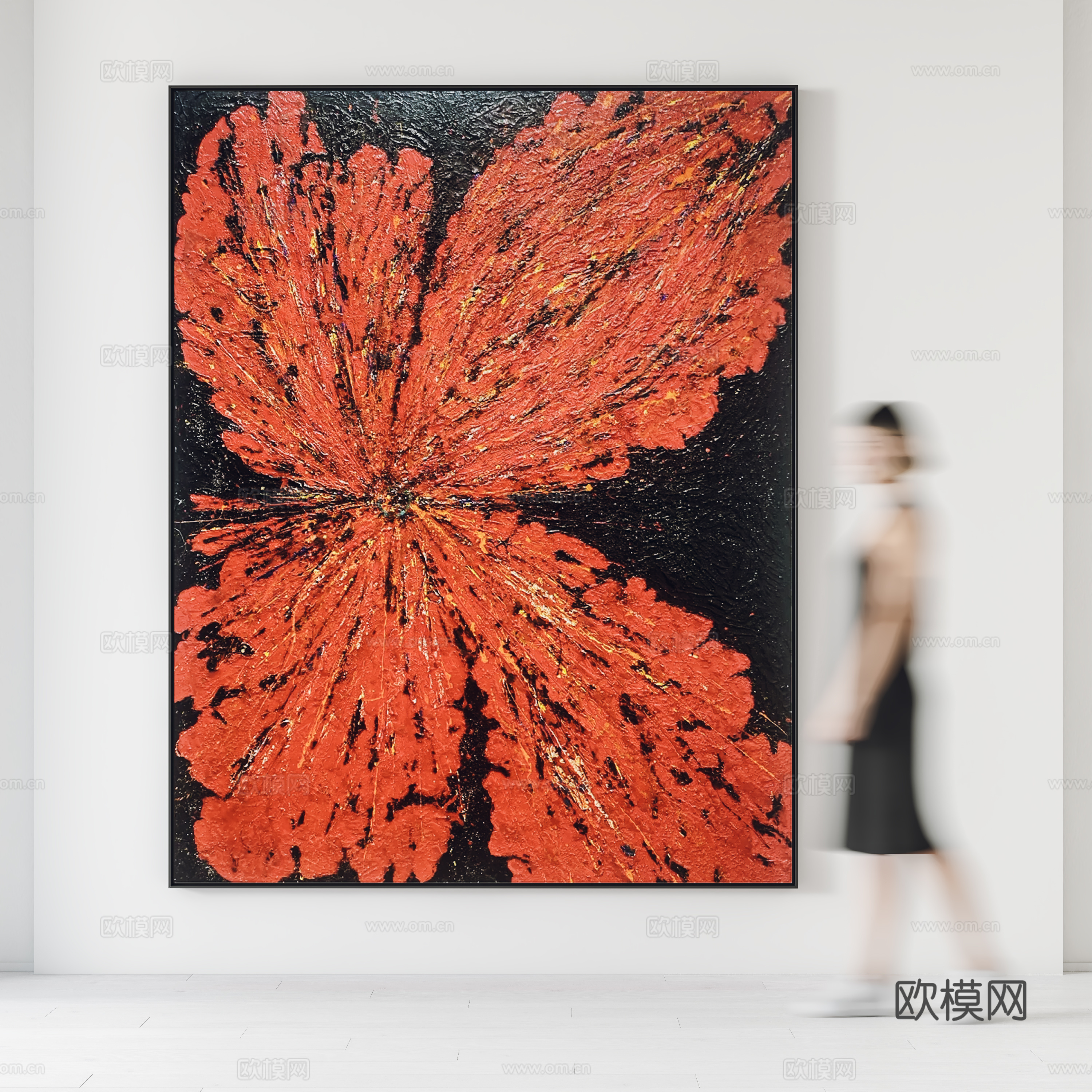 现代挂画 装饰画 客厅挂画 玄关挂画 人物3d模型