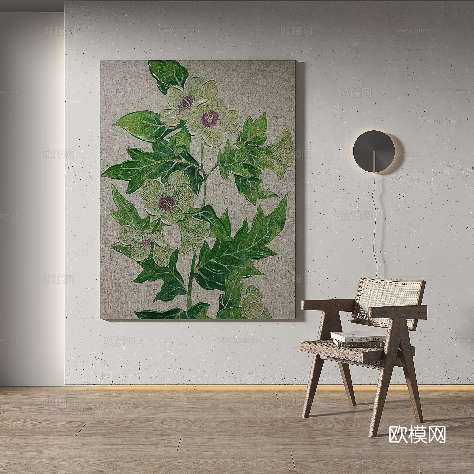 现代，中古，复古，轻奢，侘寂，肌理，简约，抽象，装饰画3d模型