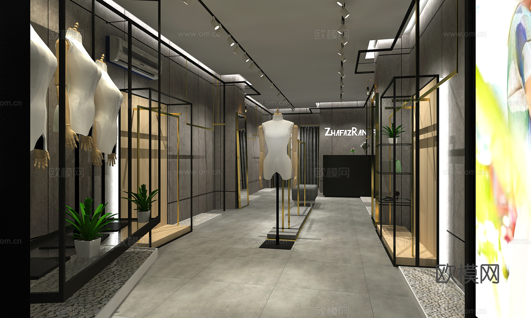 现代服装店设计3d模型
