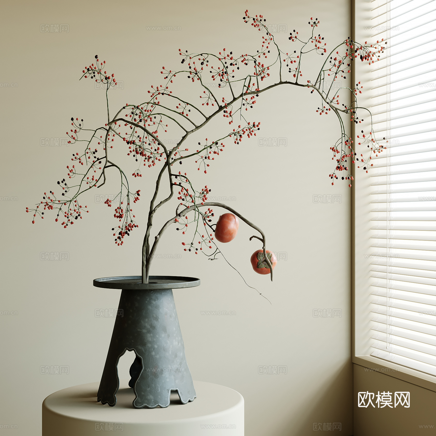 现代花瓶花艺su模型