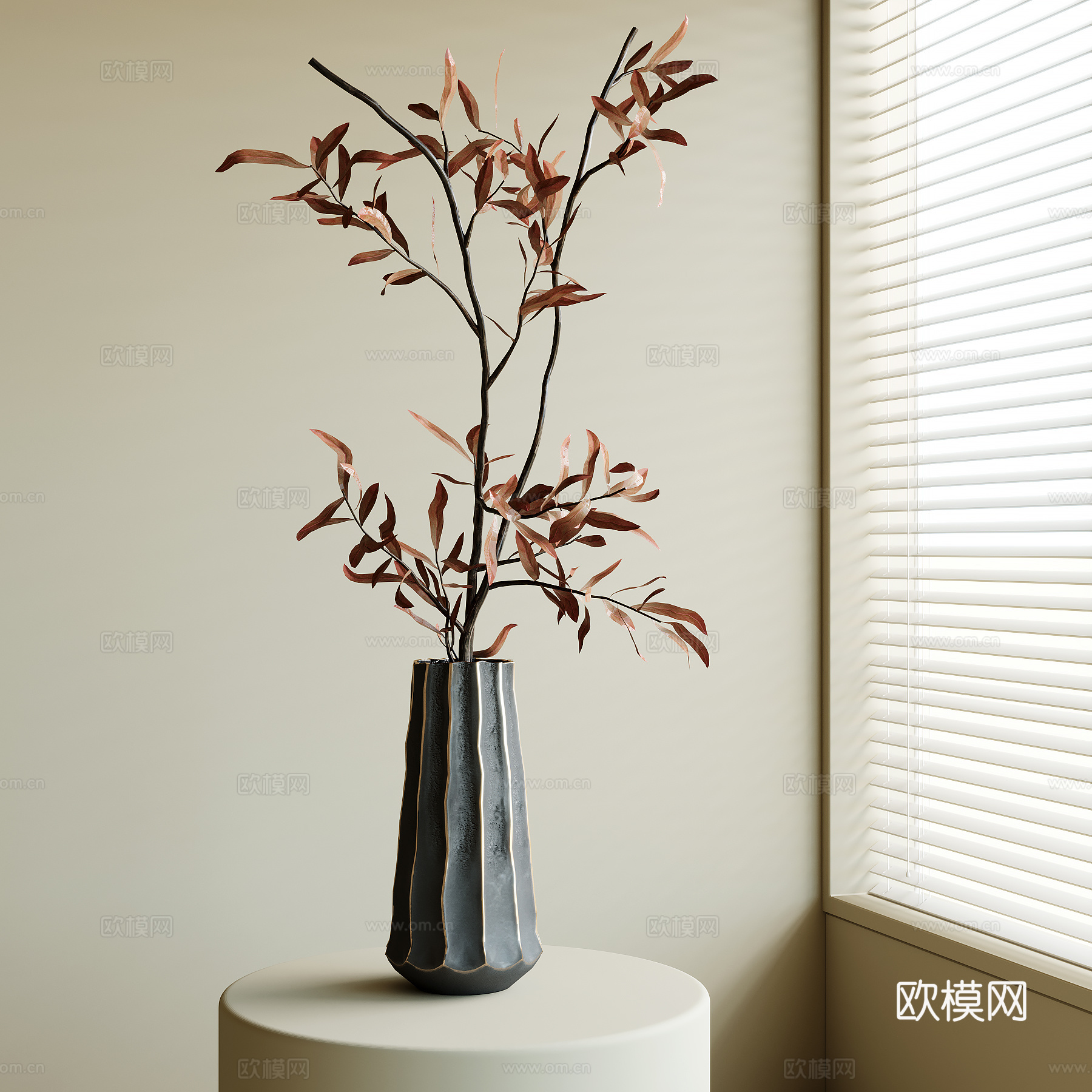 现代花瓶花艺su模型