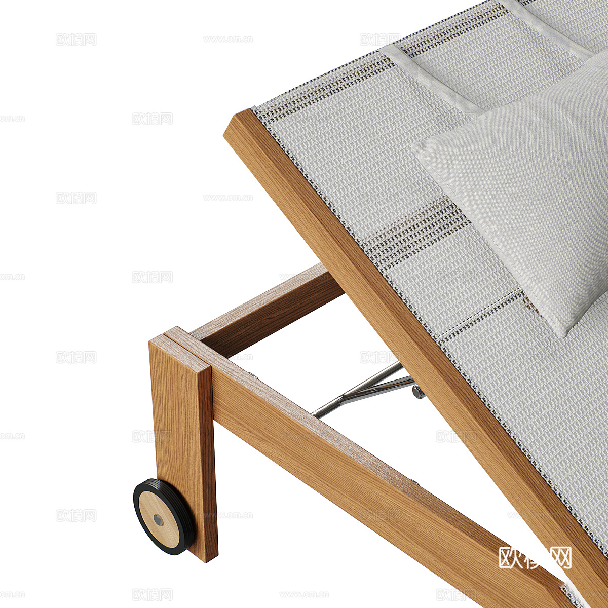 新中式木质躺椅3d模型