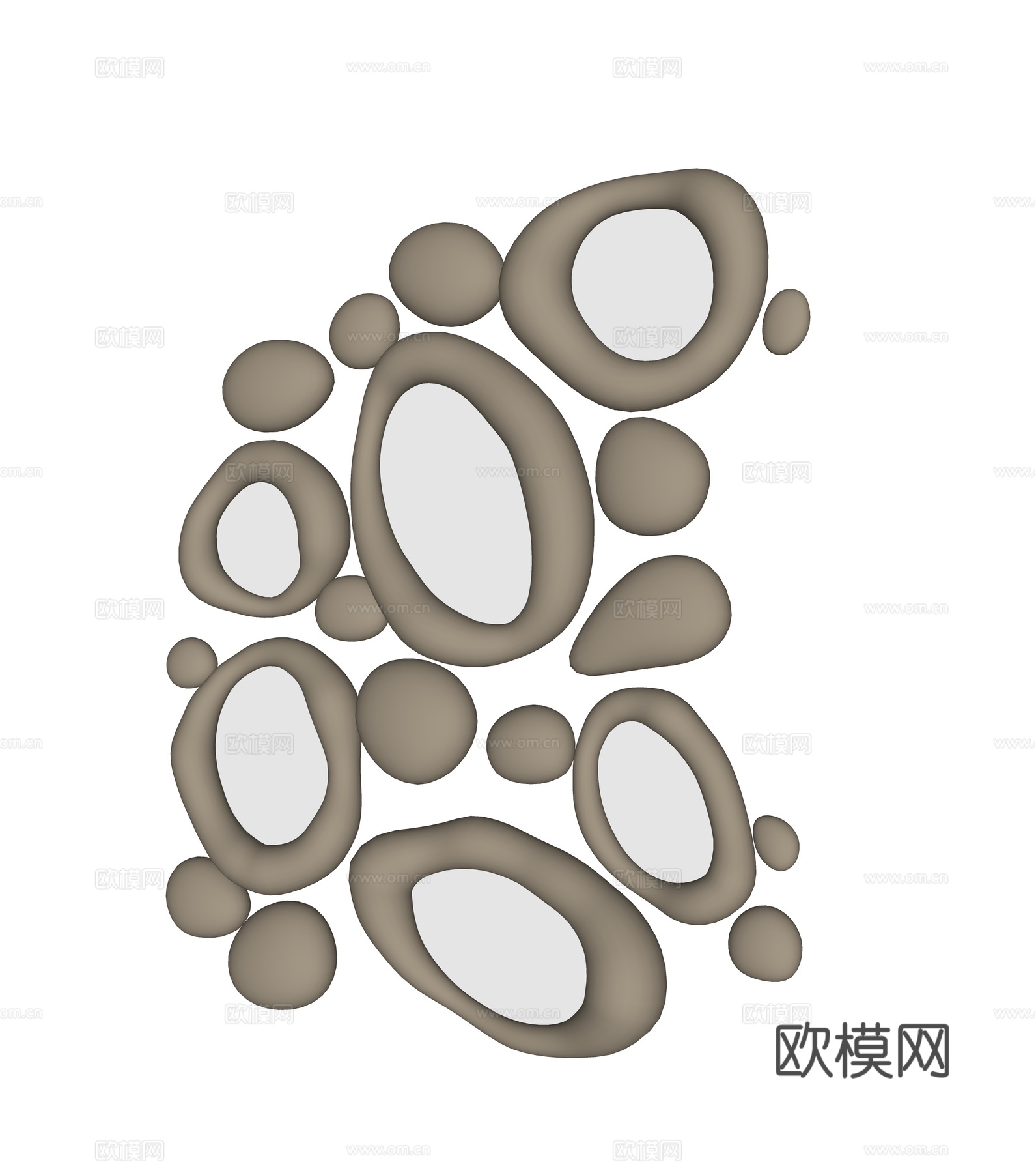 轻奢墙饰挂件su模型