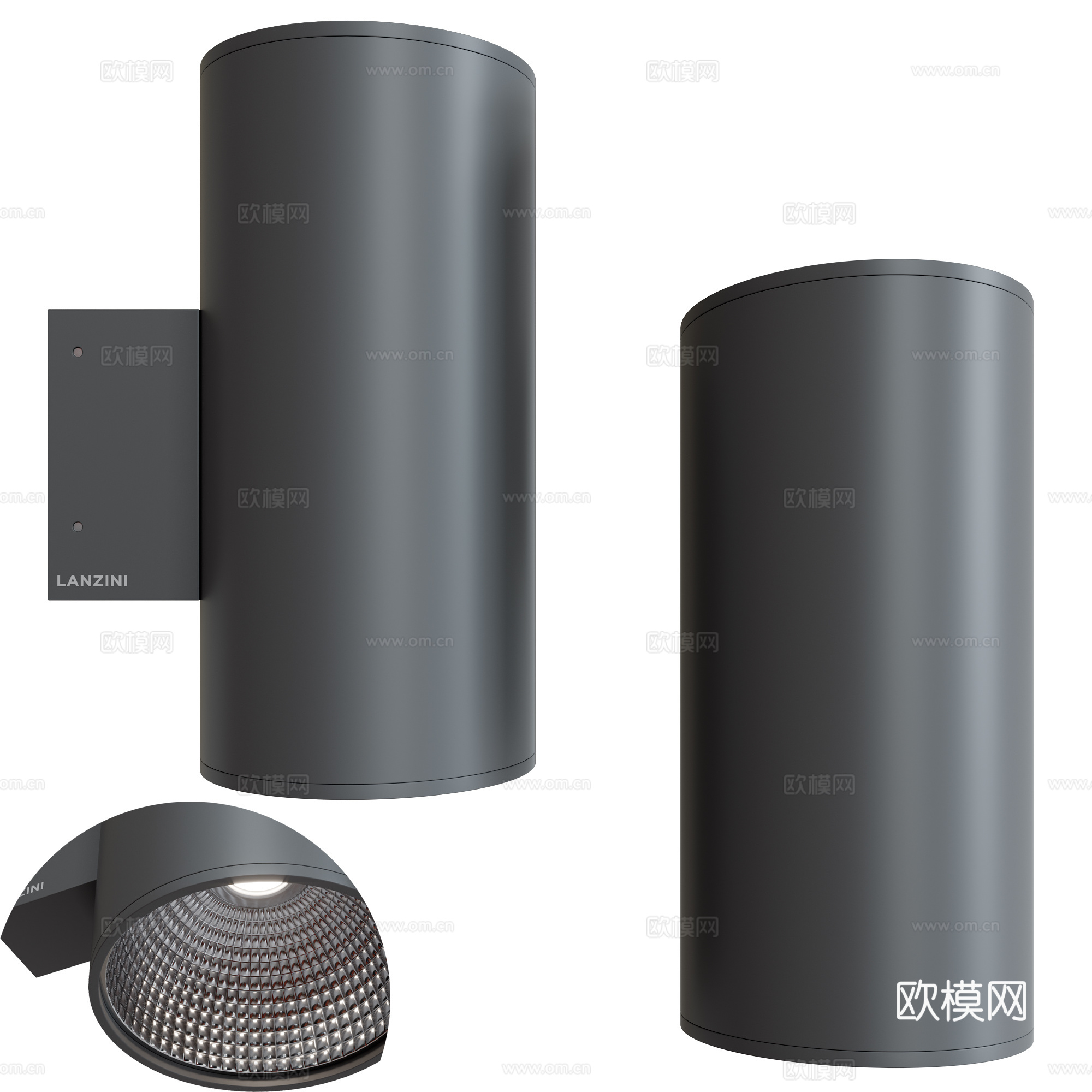 现代极简装饰壁灯3d模型
