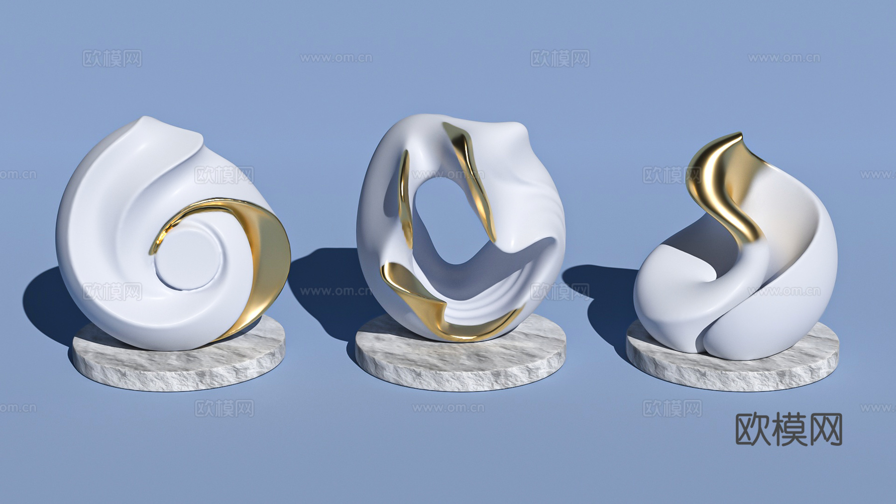 贝壳雕塑手办艺术装置摆件盲盒潮玩3d模型