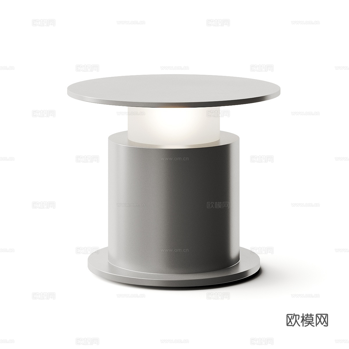 现代意式极简柱形台灯3d模型