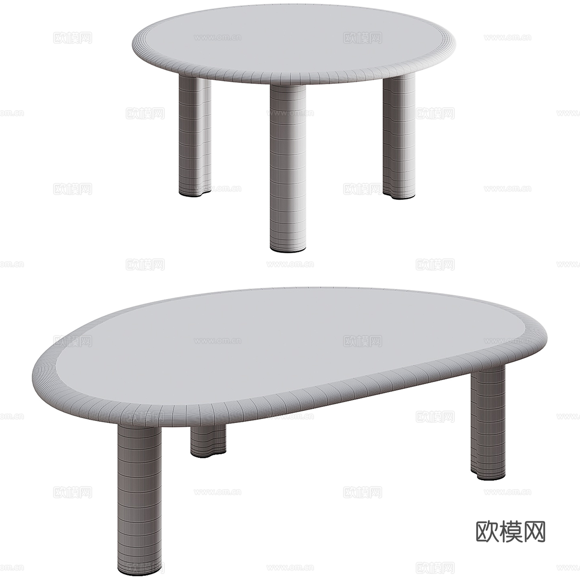 现代极简茶几3d模型