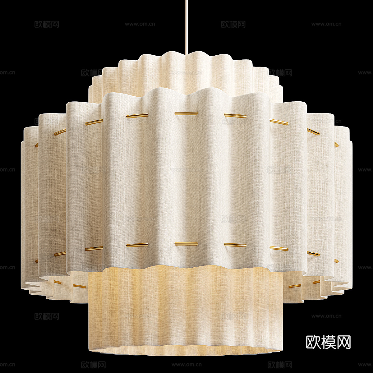 新中式轻奢装饰吊灯3d模型