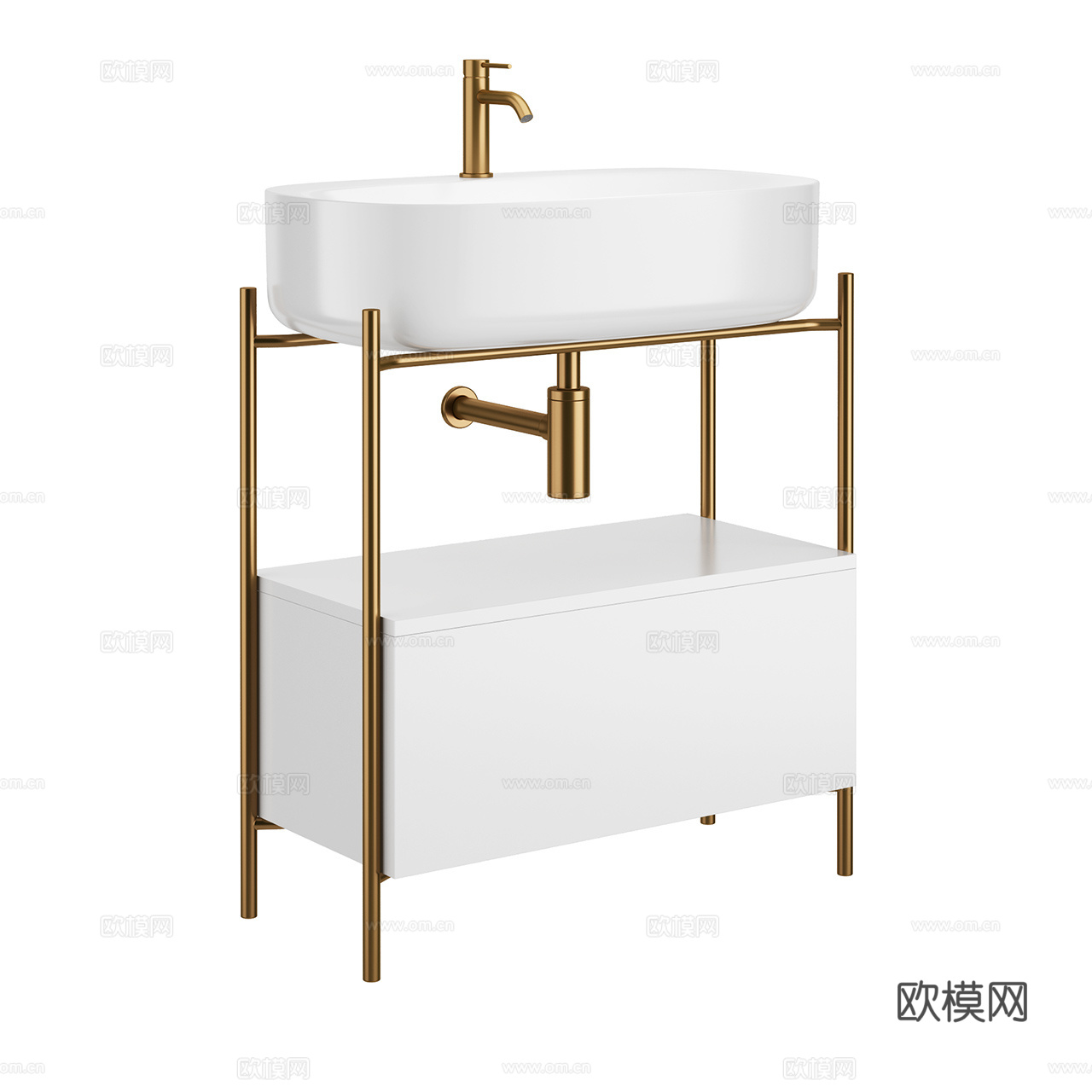 Diva 现代洗手台 洗漱台 洗脸盆 洗手盆 台上盆 水龙头3d模型