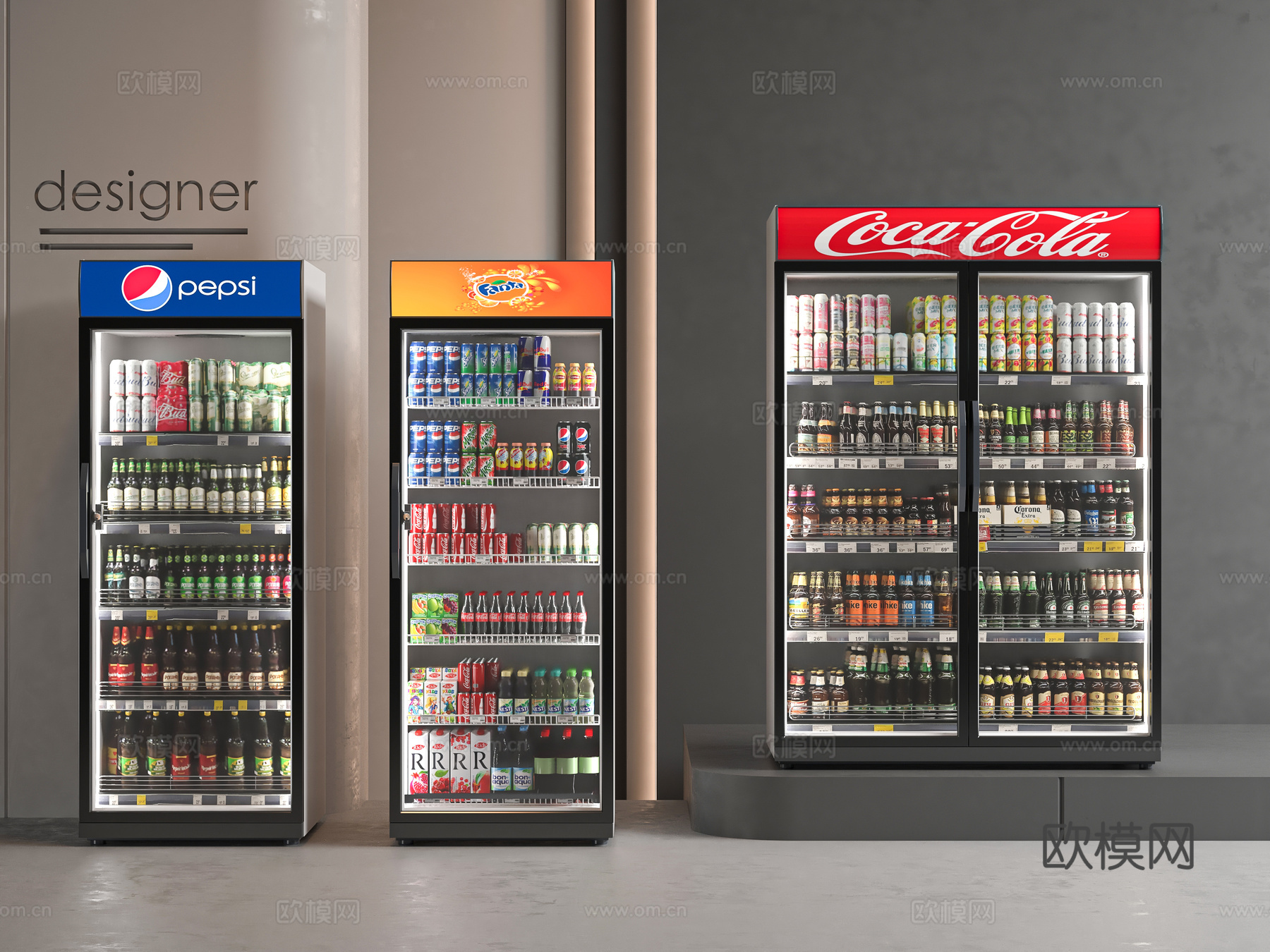 现代饮料售卖机3d模型