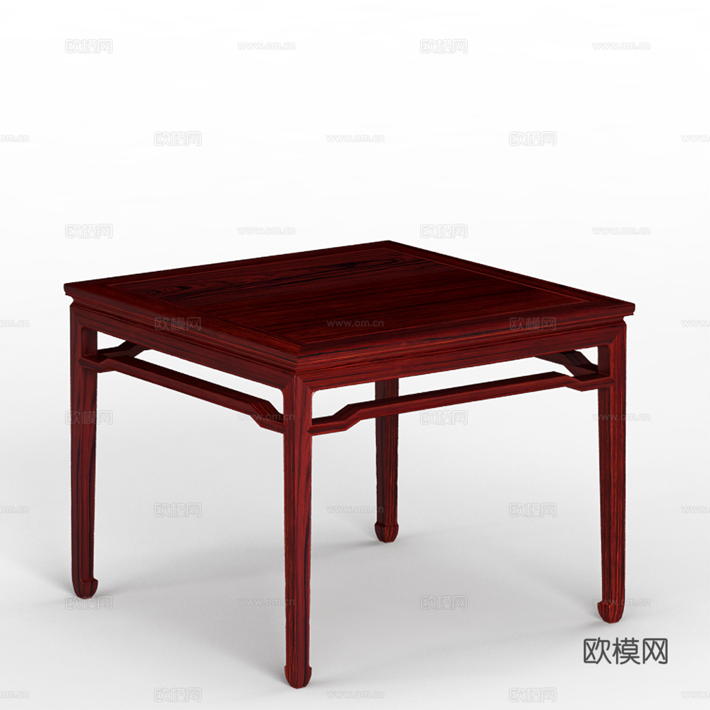中式方桌 明式餐桌 实木红木3d模型