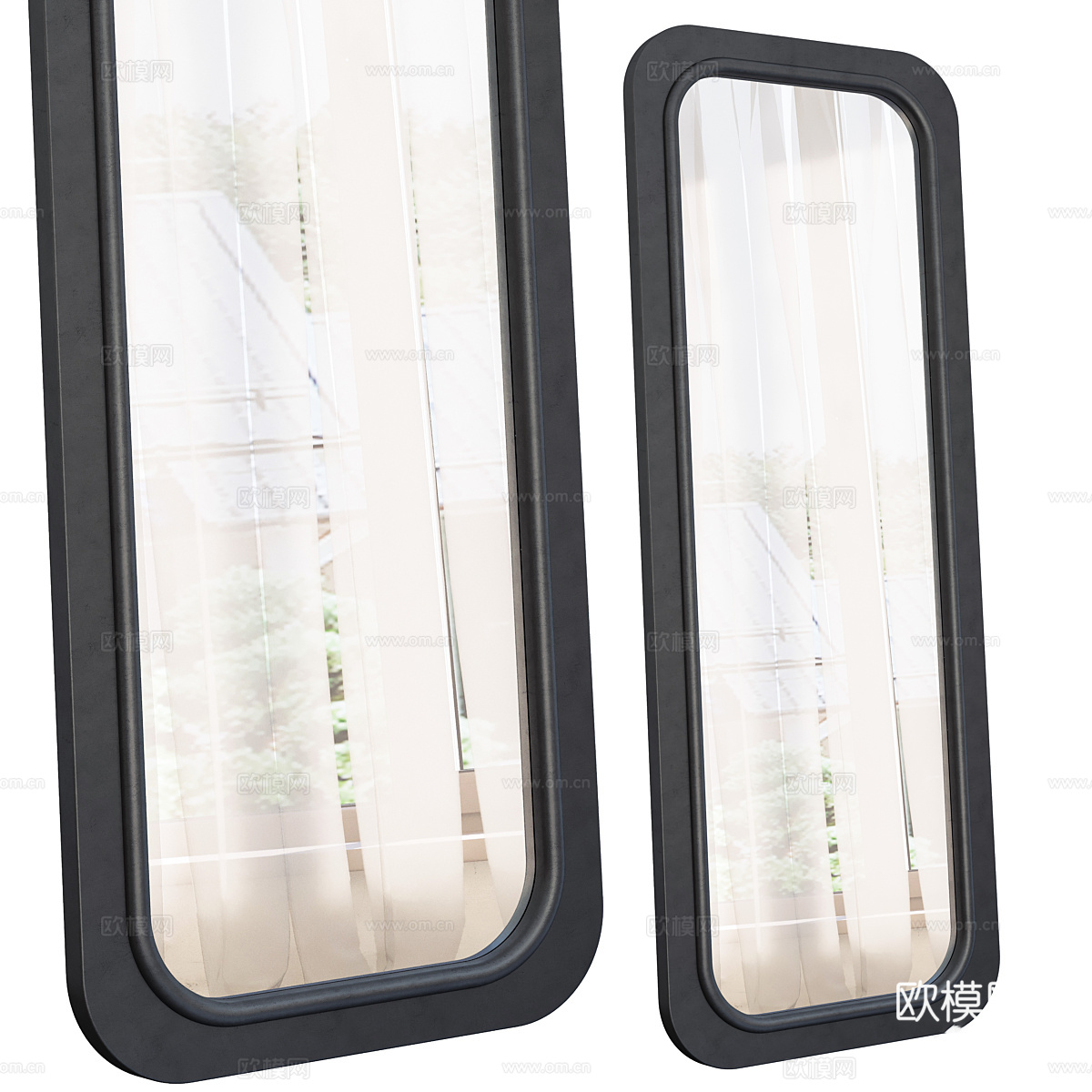 现代北欧装饰镜子3d模型