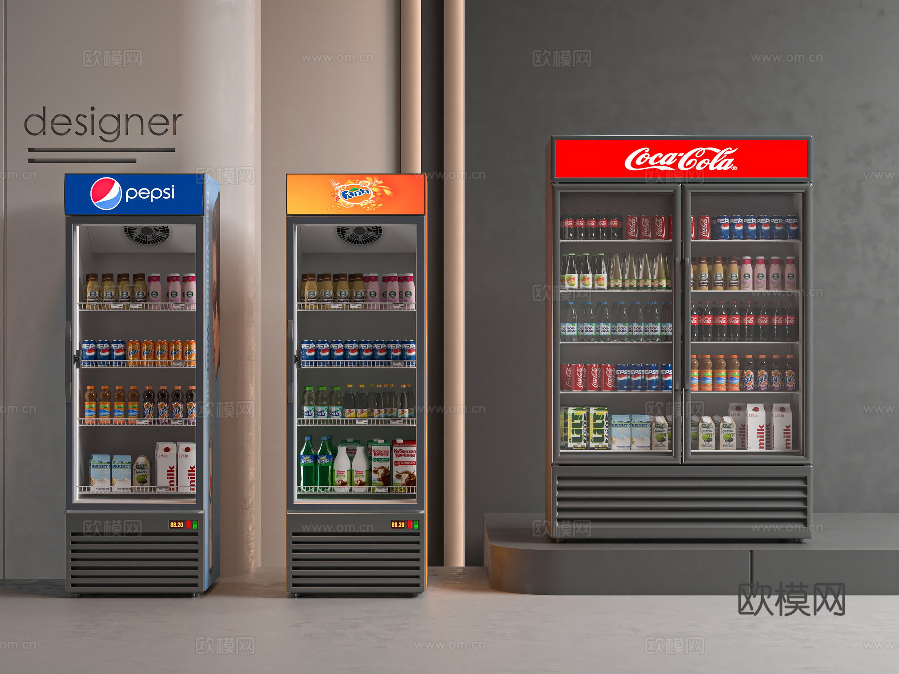 现代饮料售卖机3d模型