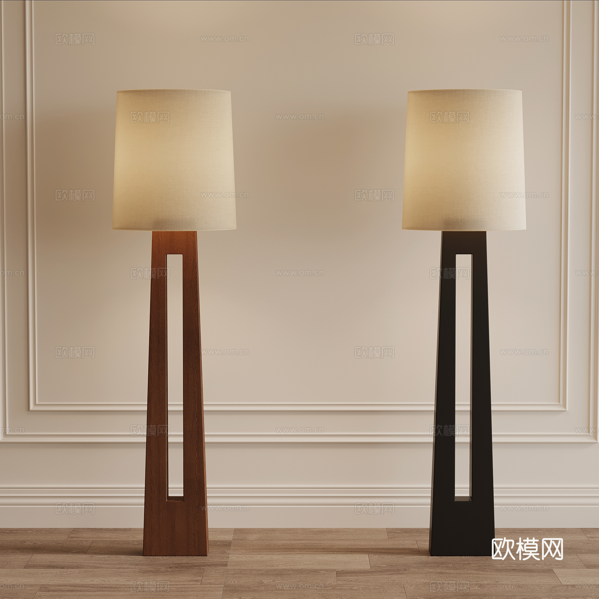 落地灯 法式中古风落地灯3d模型