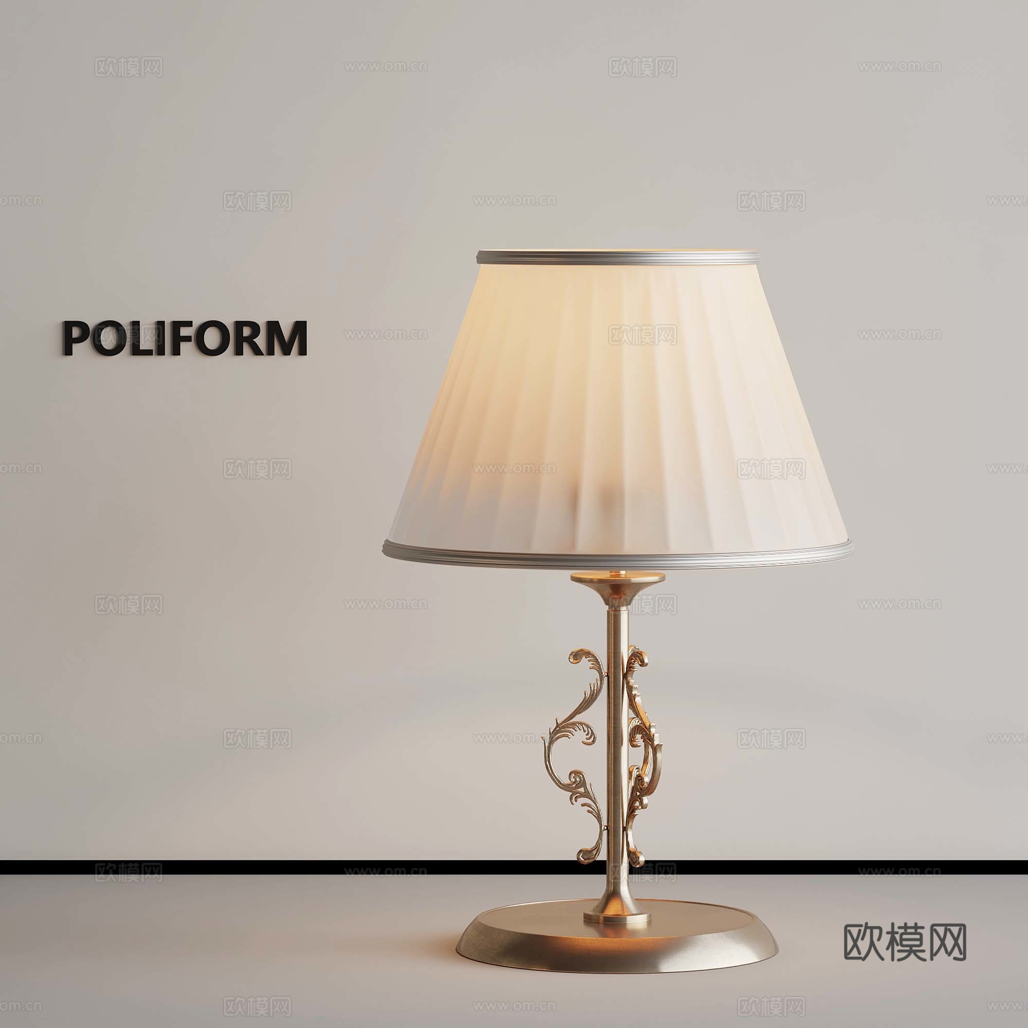 法式台灯su模型
